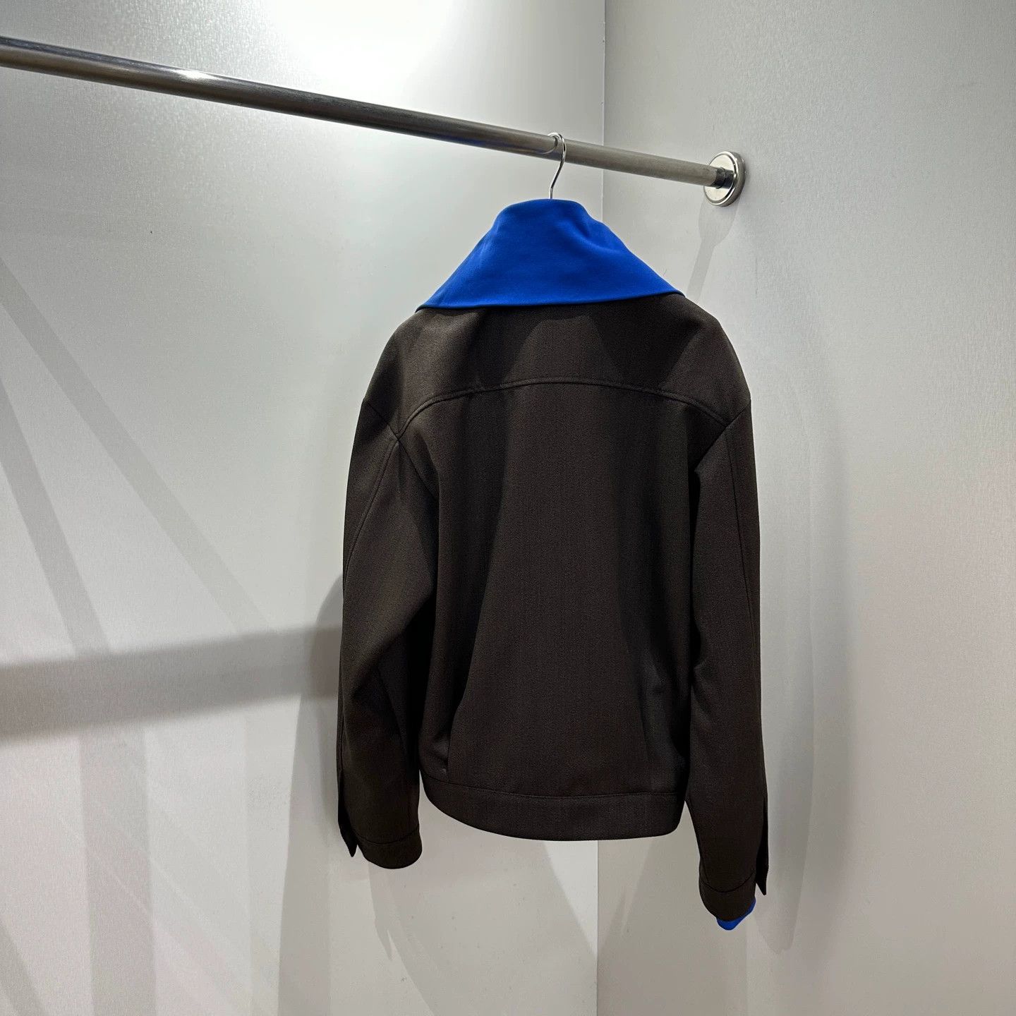 Miu Miu MIU MIU Blue & Brown Logo Embroidered Color Blocked Jacket Size XS / US 0-2 / IT 36-38 - 2 Thumbnail