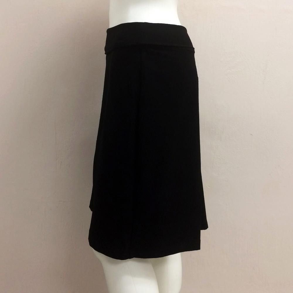 Eileen Fisher Eileen Fisher Black Fold Over Crepe Skirt Size 42" / US 20 - 3 Thumbnail