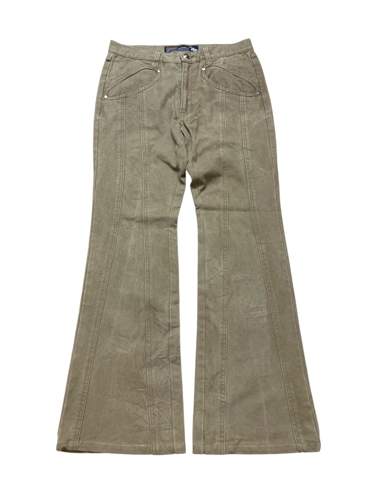 291295=Homme Flare Canvas Cyberpunk Gimmick Pants Size US 30 / EU 46 - 1 Thumbnail
