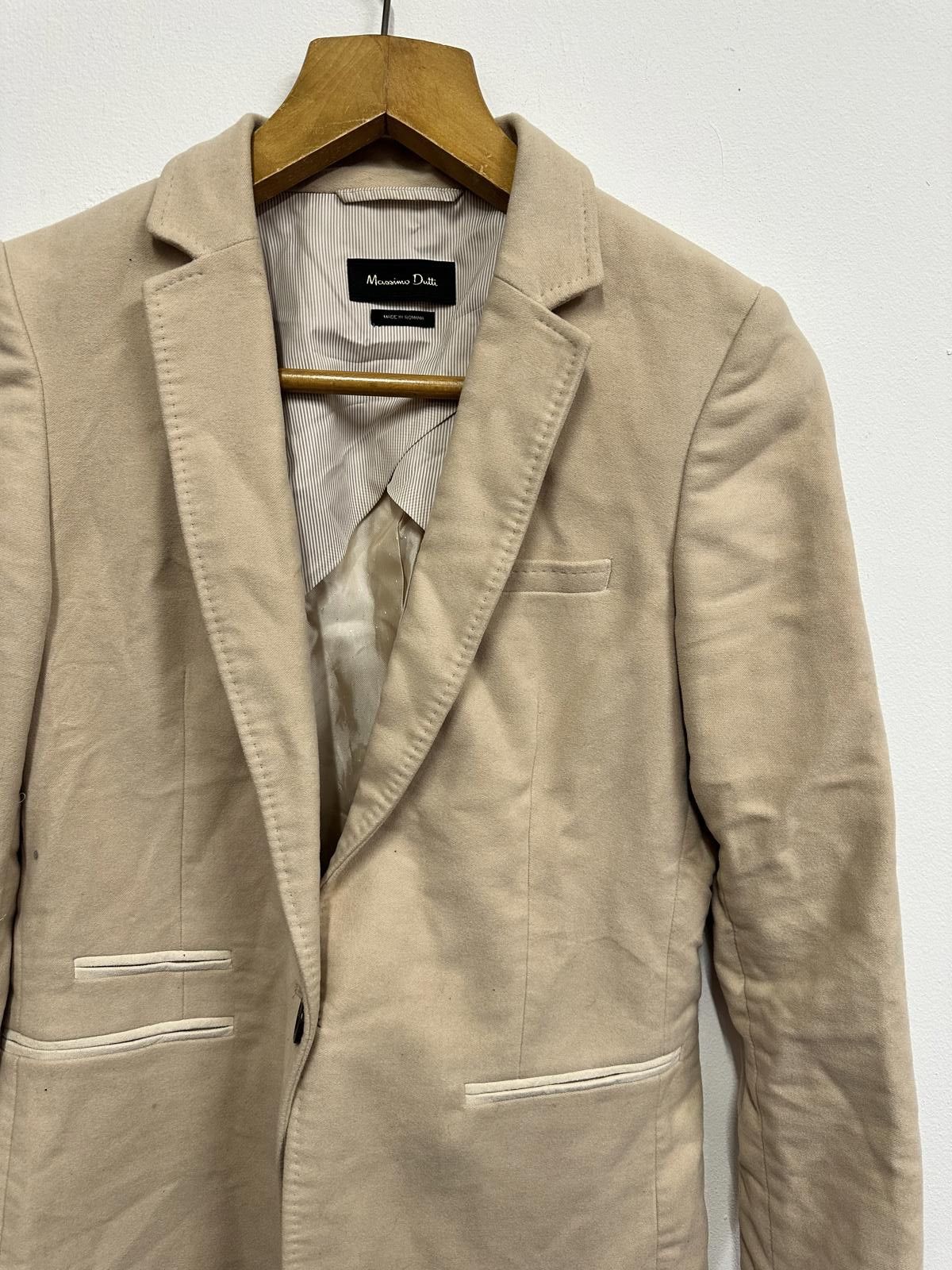Massimo Dutti Massimo Dutti Beige Women's Blazer Size M / US 6-8 / IT 42-44 - 3 Thumbnail