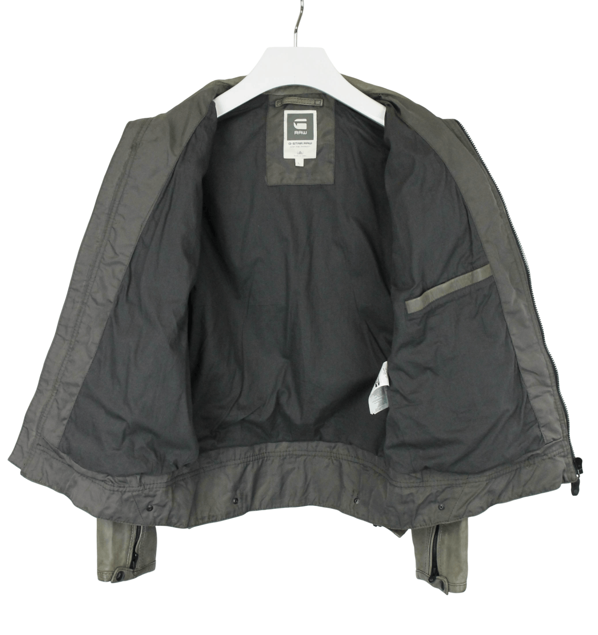 G-Star G-STAR JSF Leather Jacket Women's LARGE Full Zip High Neck Size L / US 10 / IT 46 - 2 Thumbnail