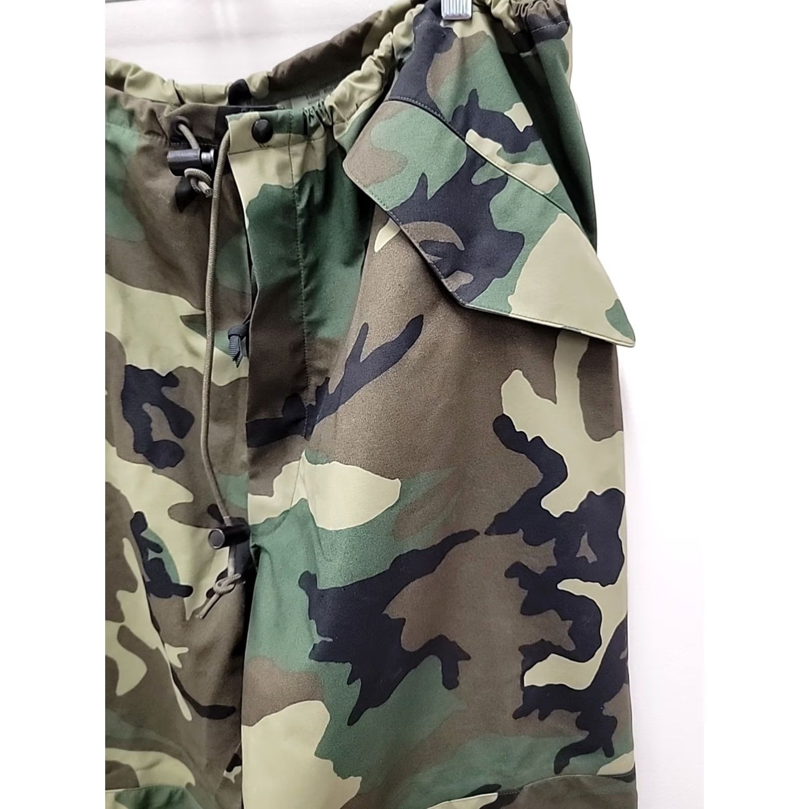 Vintage Federal Prison Industries US Military Camouflage Rain Pants XL Regular Size US 36 / EU 52 - 7 Thumbnail