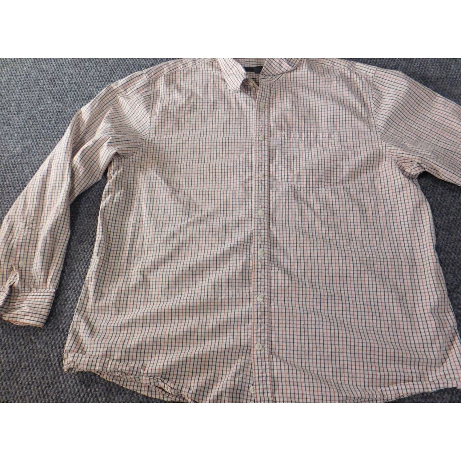 Old Navy Old Navy Mens Shirt 2XL Beige Plaid Button-Up Casual Long Sleeve Cotton Knit Collar-Down Classic Size US XXL / EU 58 / 5 - 3 Thumbnail