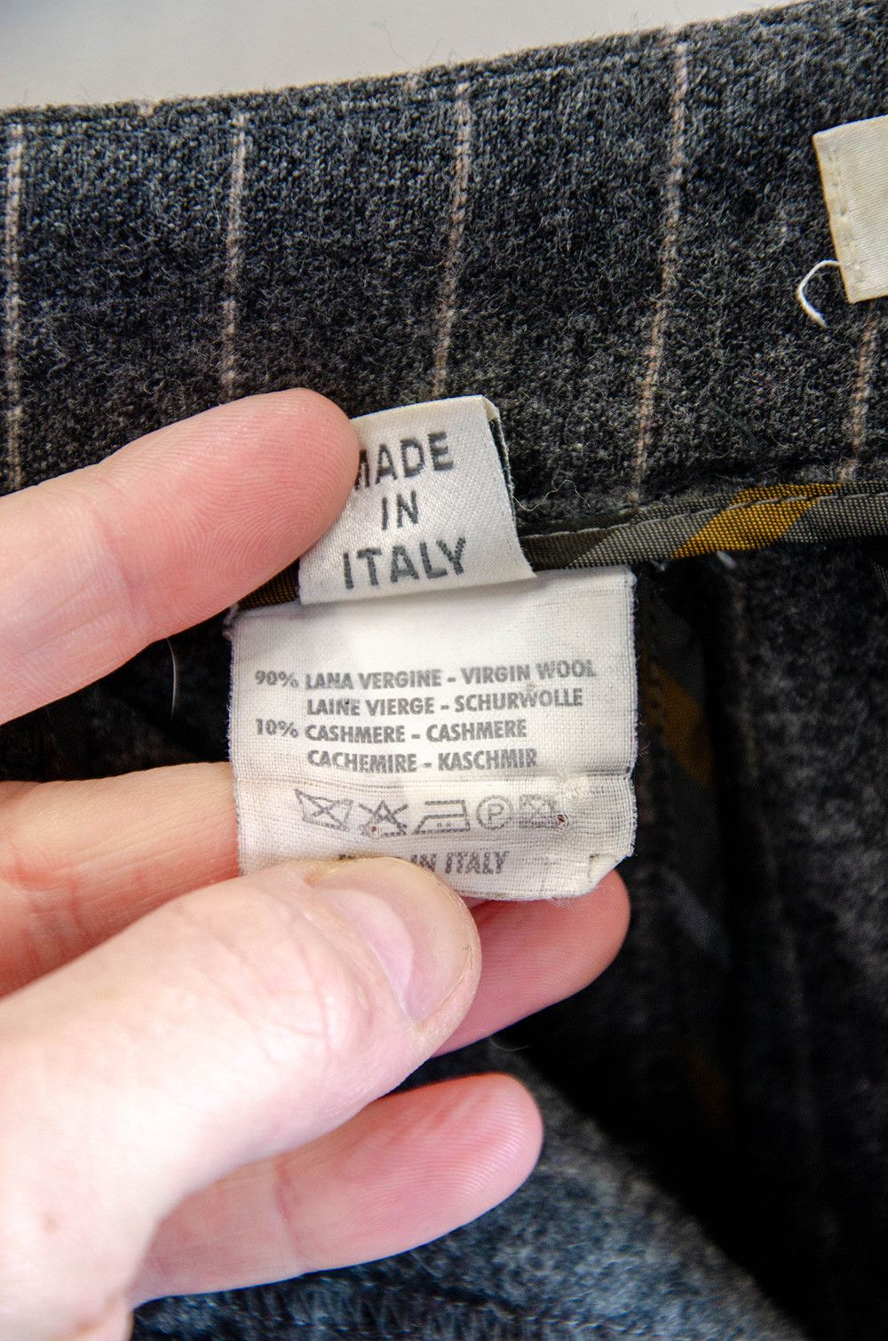 Brunello Cucinelli Gunex Grey Pinstripe Wool Cashmere Pants - Size IT 44 Size 30" / US 8 / IT 44 - 10 Thumbnail
