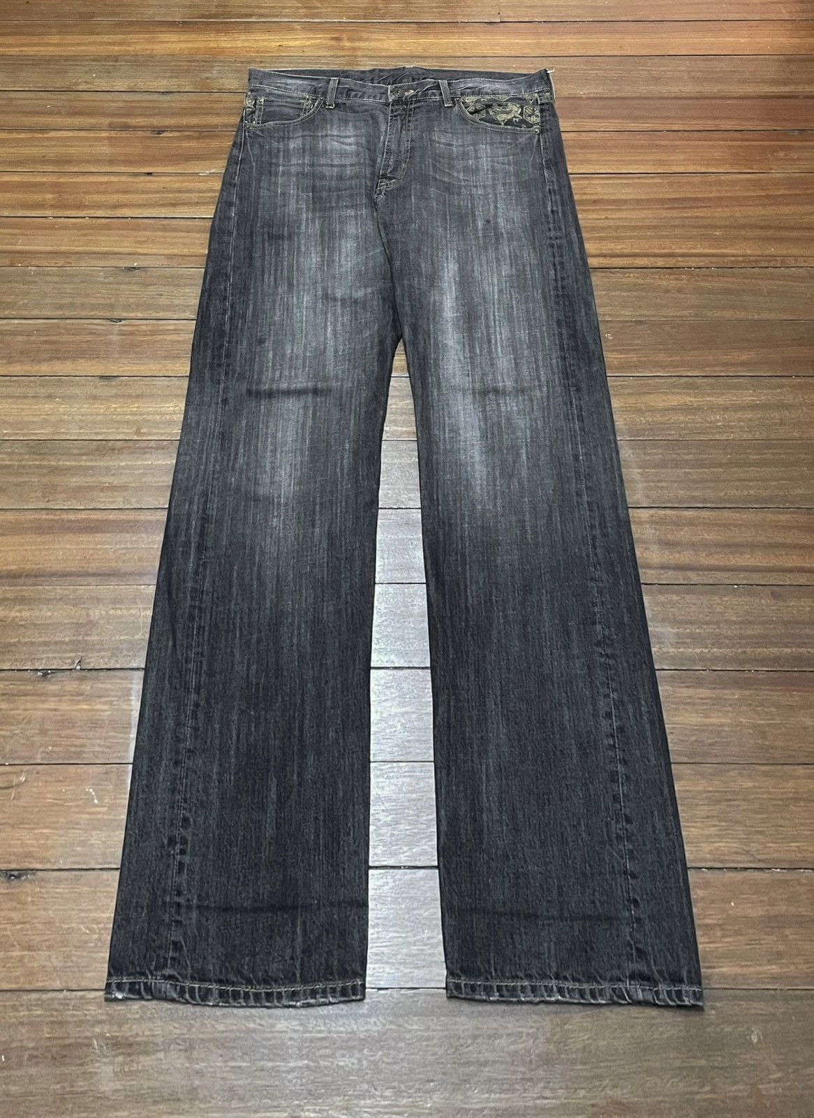 Rare Design Vintage Japanese Brand Sukajan Jeans 1990s