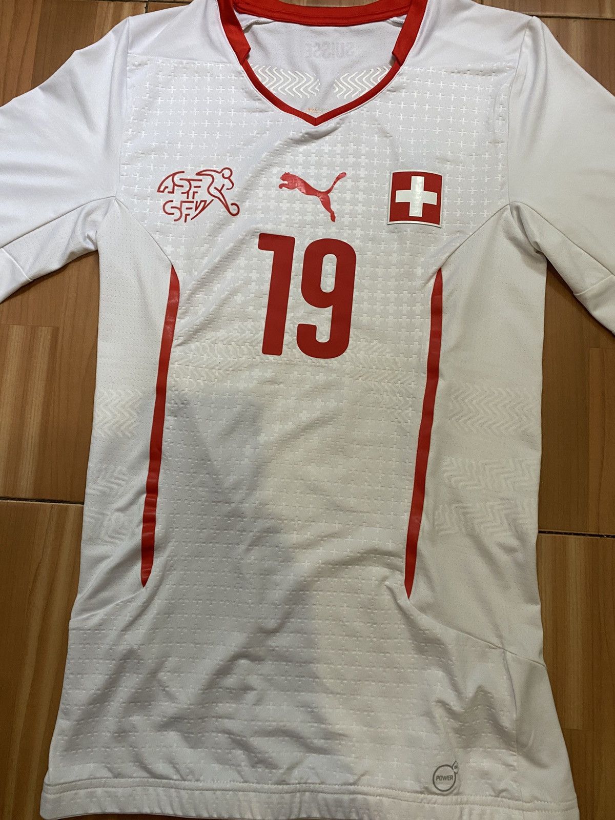 Puma Puma Switzerland 2014 World Cup Football Away Jersey #19 Size M / US 6-8 / IT 42-44 - 2 Thumbnail