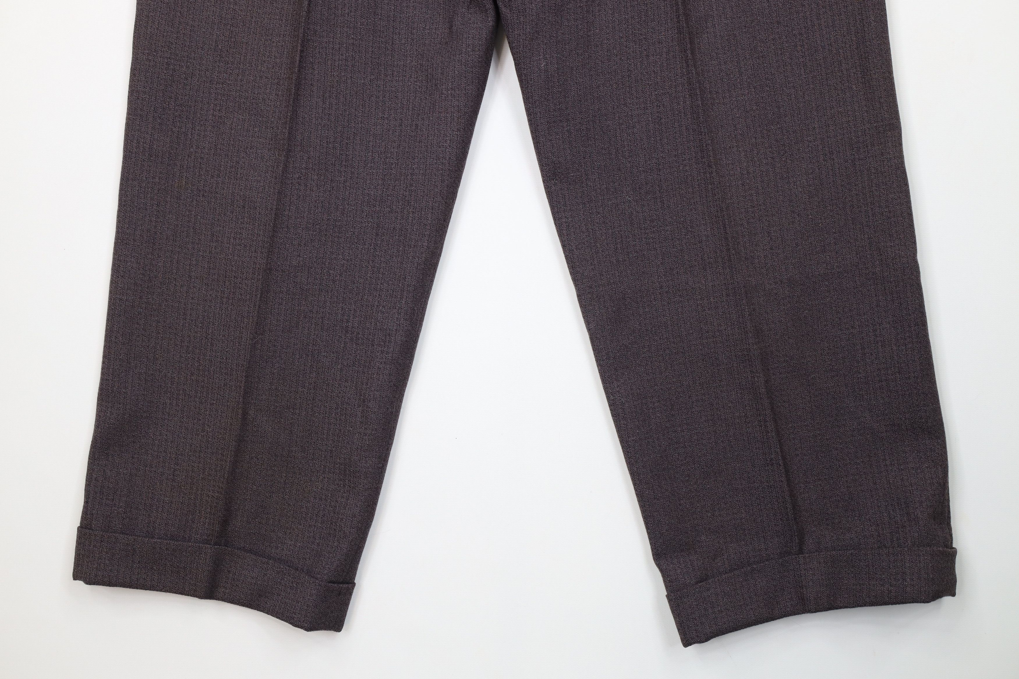Vintage Vintage 50s 60s Streetwear Wool Knit Wide Leg Chino Pants Size US 30 / EU 46 - 13 Thumbnail