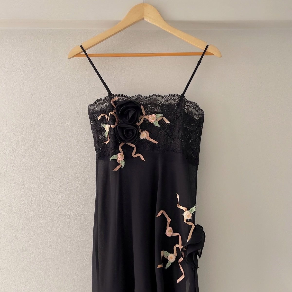 Victoria's Secret Romantic Black Chiffon Semi-Sheer Mini Dress (XS-S) Size S / US 4 / IT 40 - 11 Thumbnail