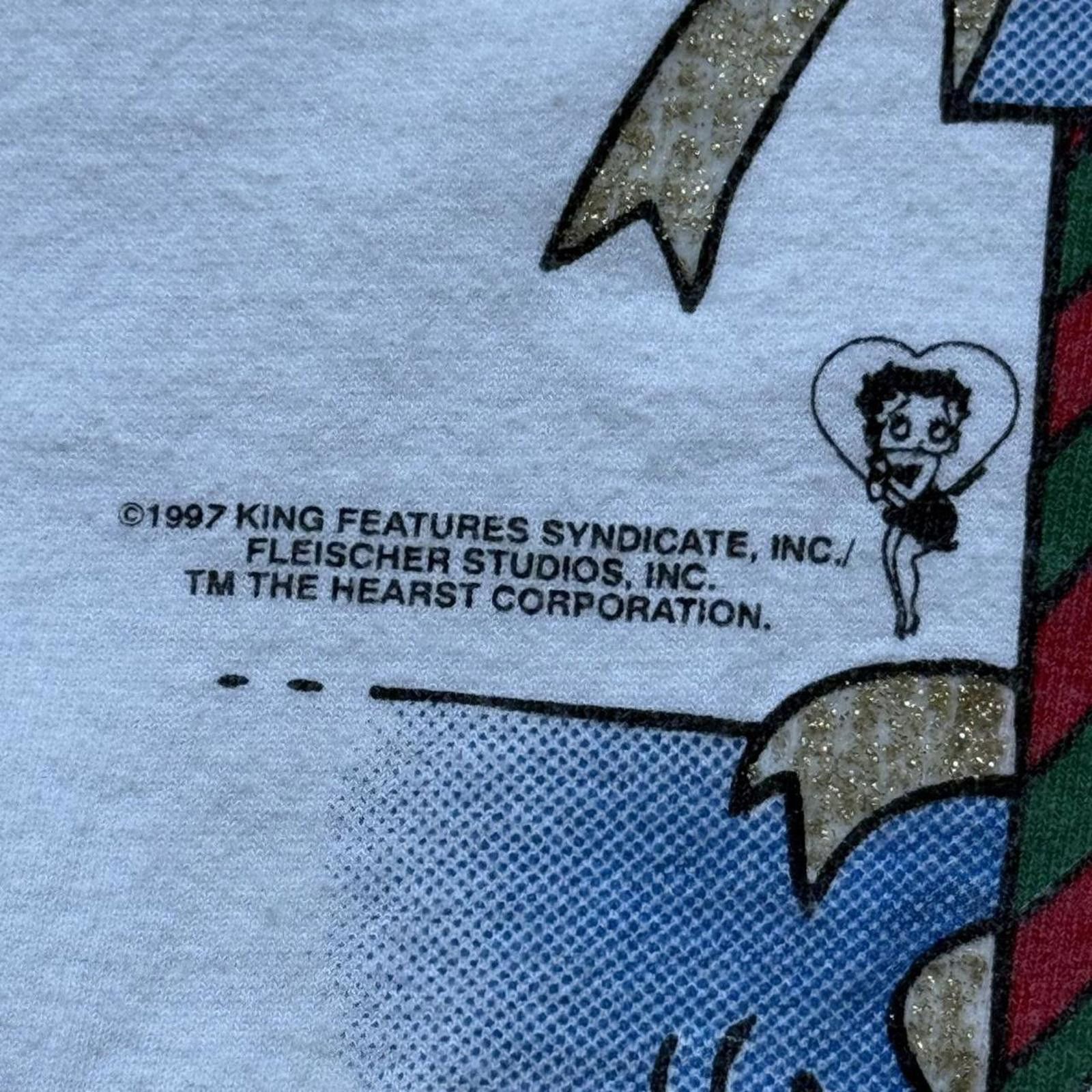 Other Betty Boop Xmas “Santa Likes Me Best!” Vintage 1997 T-shirt Size US XL / EU 56 / 4 - 5 Thumbnail