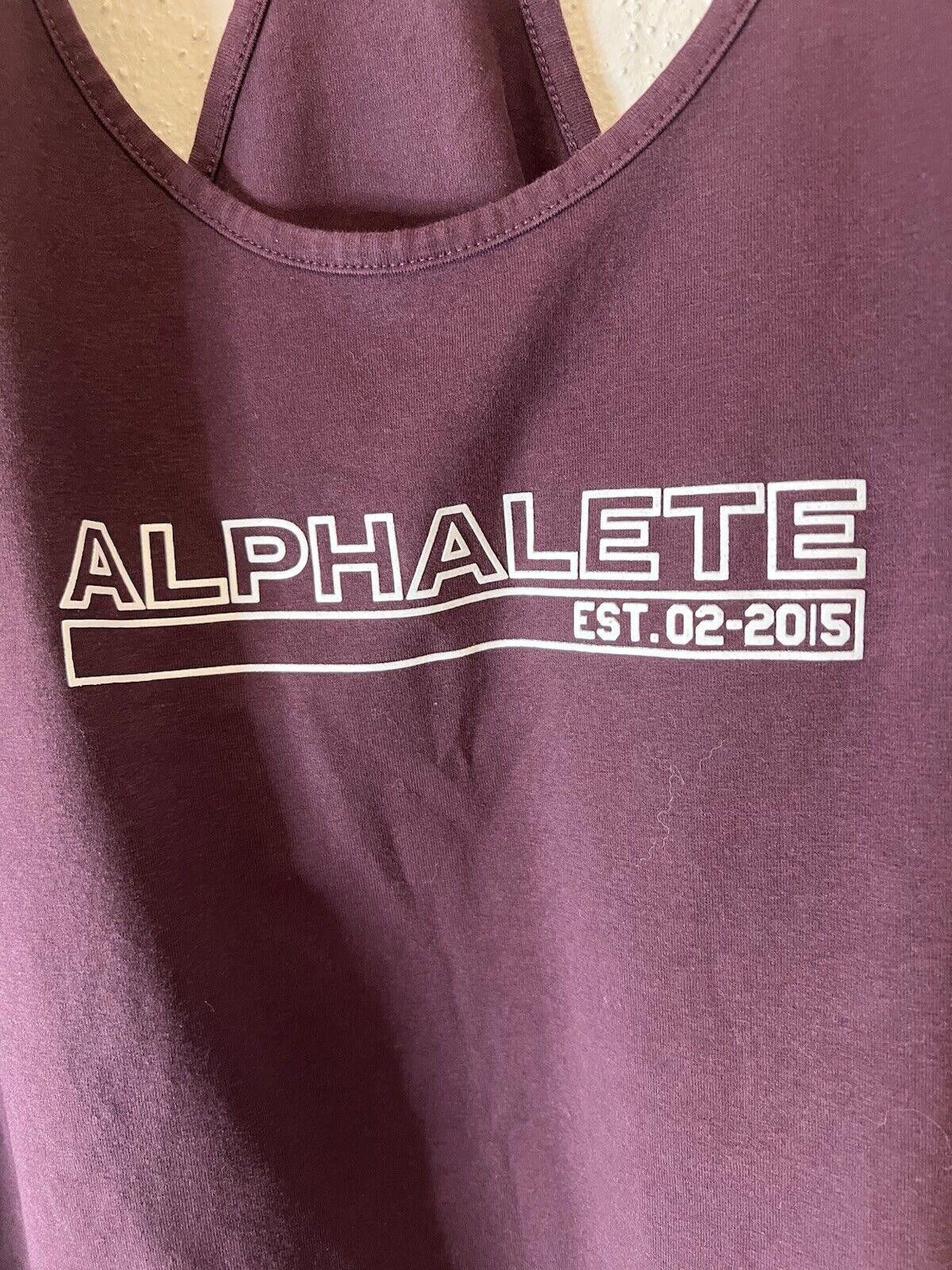 Alphalete Athletics Alphalete Racerback Athletic Tank Top Fitted Burgundy Sz L Size L / US 10 / IT 46 - 2 Thumbnail
