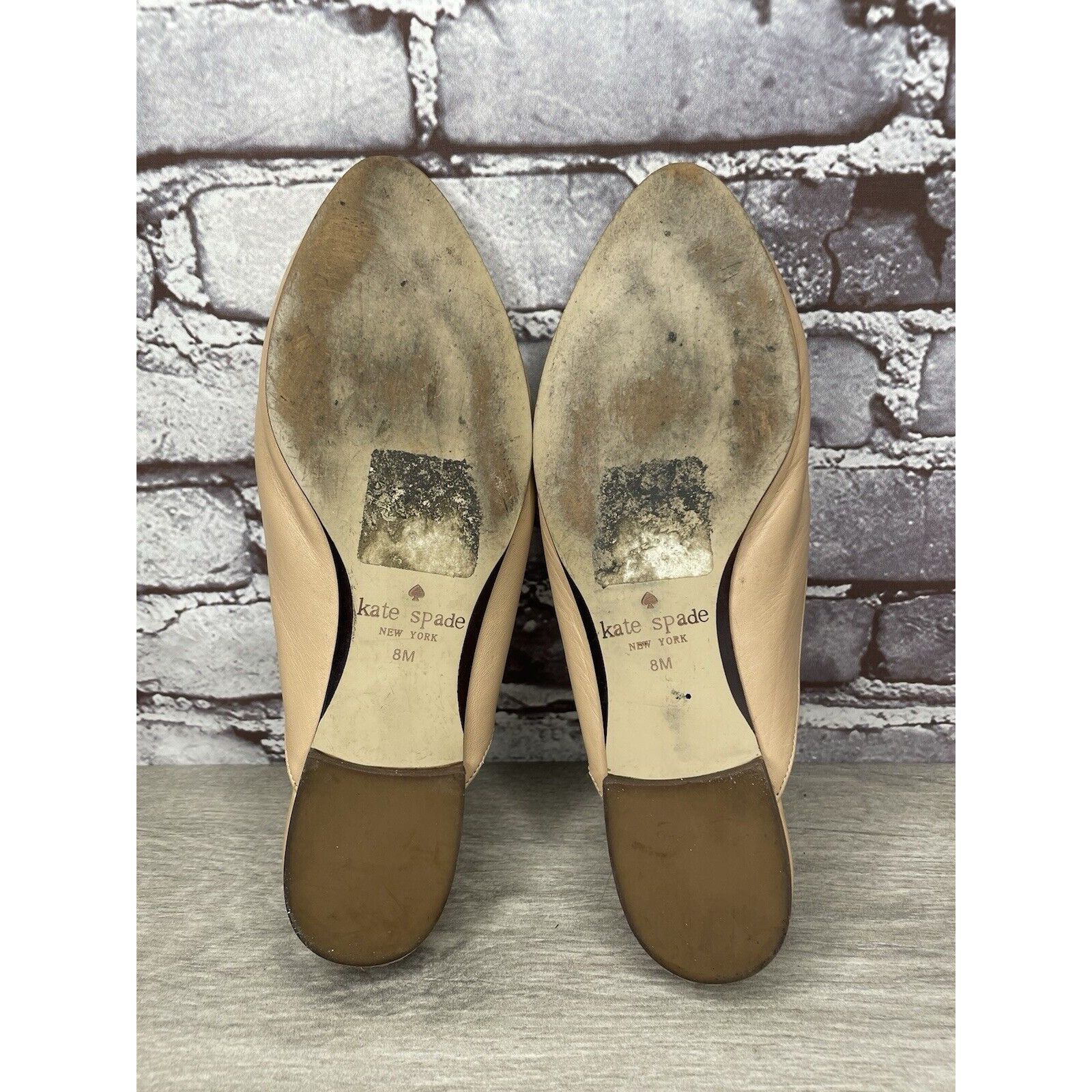 Kate Spade Kate Spade Nude Pink Leather Floral Accent Pointed Mules Sho Size US 8 / IT 38 - 19 Thumbnail