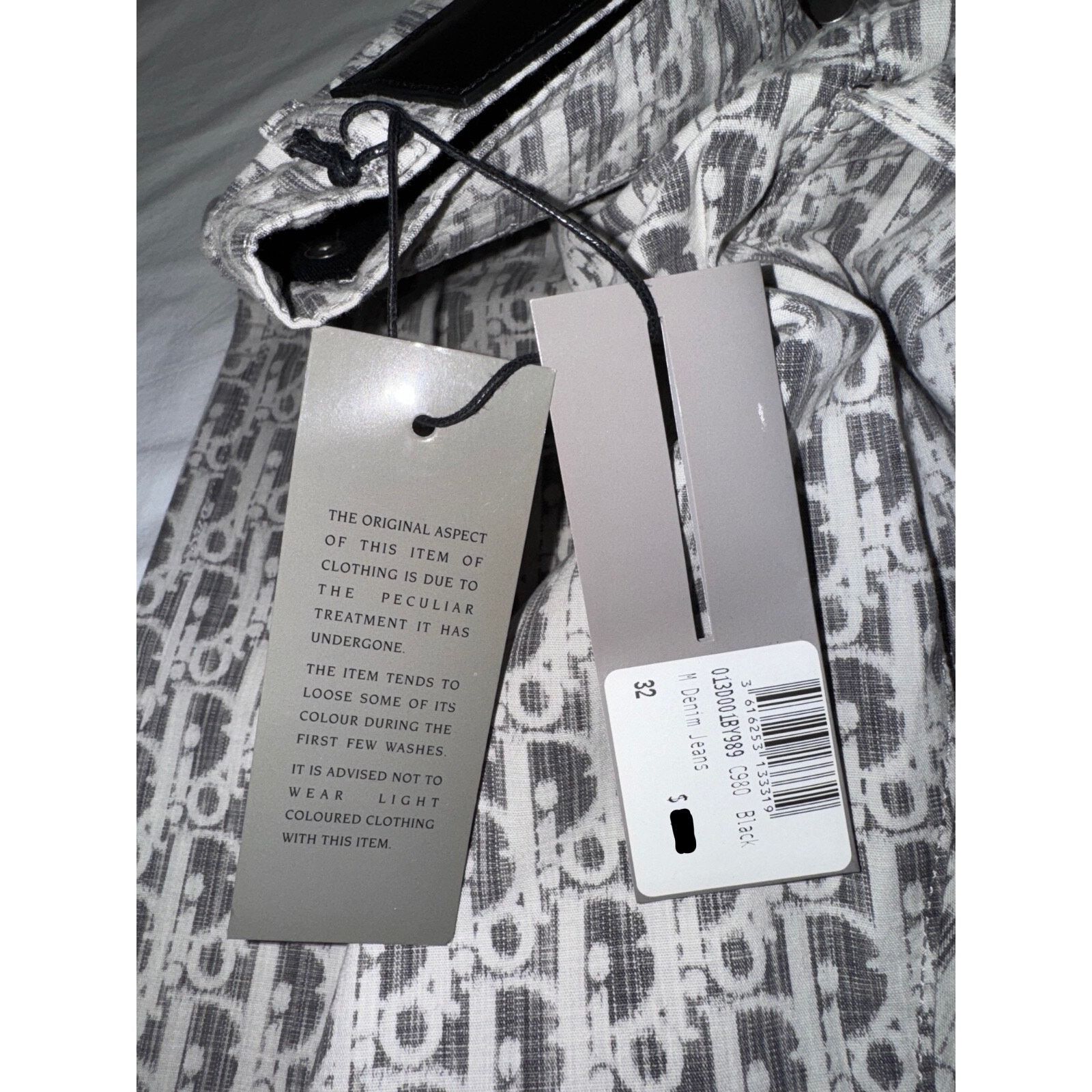 Dior Dior Oblique Monogram Logo Slim 17.5 Jeans Grey Black Denim Size US 32 / EU 48 - 7 Thumbnail