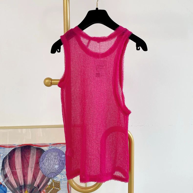 Helmut Lang HELMUT LANG Pink checkered sleeveless top Size XS / US 0-2 / IT 36-38 - 2 Thumbnail