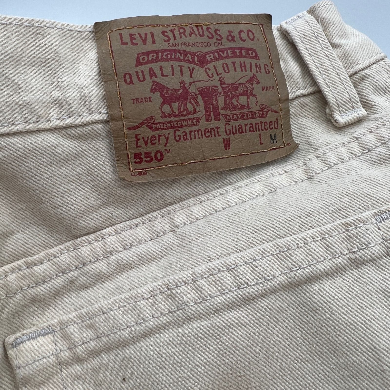 Levi's Vintage 90s Levi’s 550 Relaxed Fit Denim High Rise Irregular Size 36" / US 14 / IT 50 - 9 Thumbnail