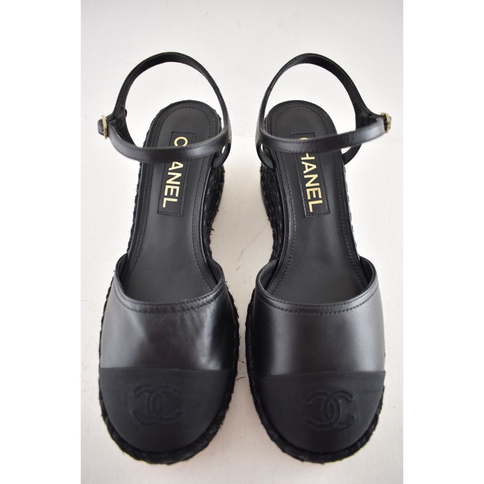 Chanel Chanel 23P Black Lambskin Cord Espadrille CC Logo Ankle Size US 8 / IT 38 - 6 Thumbnail