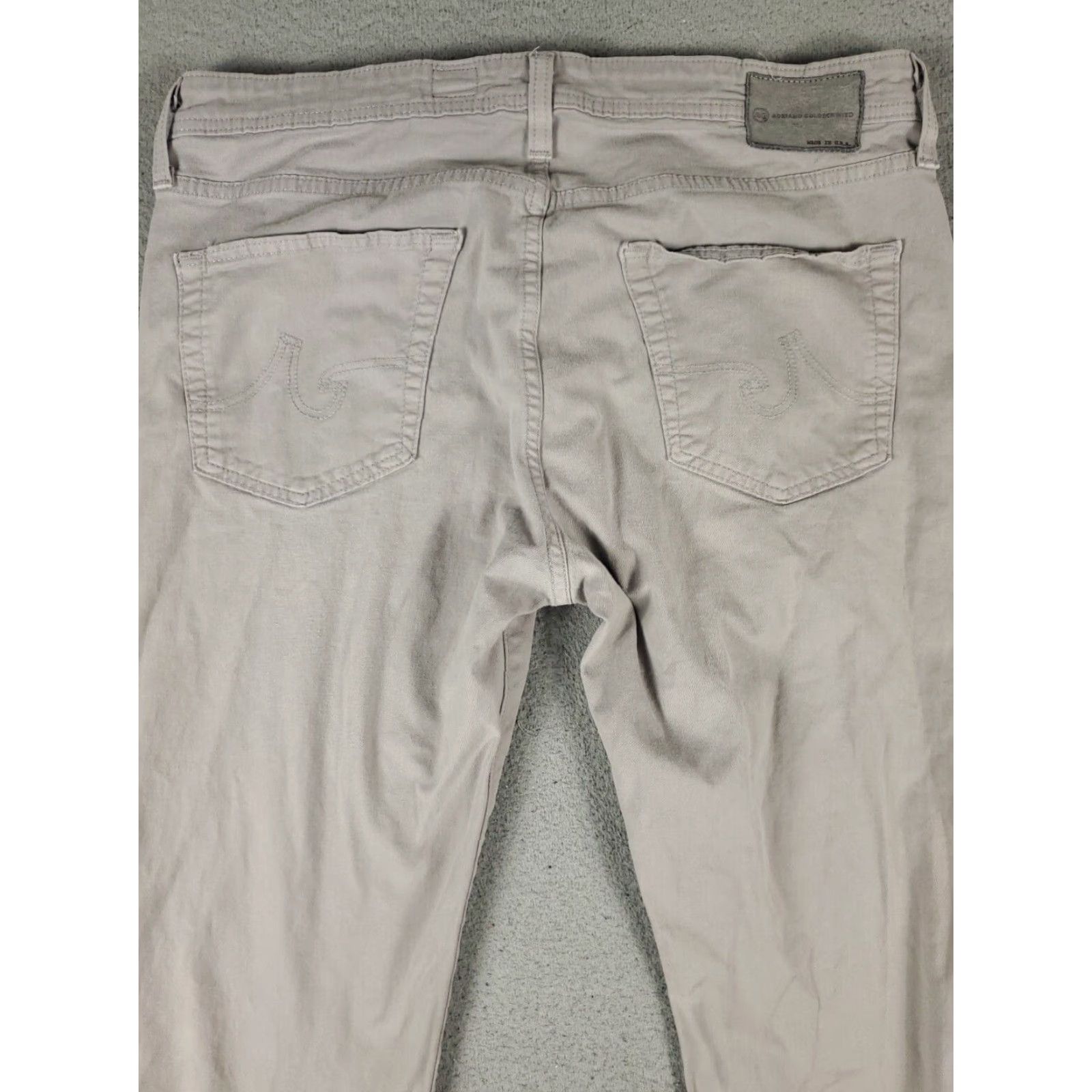 Vintage AG Adriano Goldschmied Mens Beige Slim Straight Leg Jeans 36x29 Size US 36 / EU 52 - 7 Thumbnail