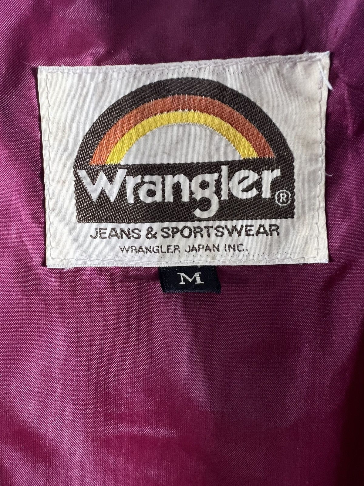 Vintage 🔥 Vtg 90's japan Wrangler Leather Sleeves Varsity Jacket Size US S / EU 44-46 / 1 - 10 Thumbnail