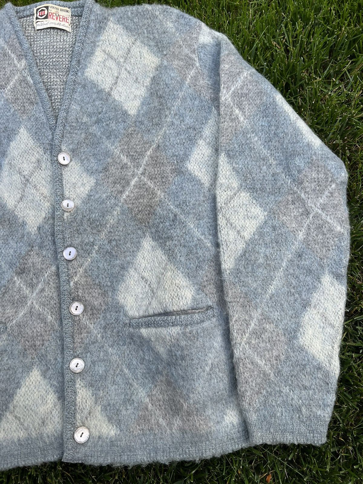 Vintage Young Breed By Revere Mens M Cardigan Mohair Wool Sweater Size US M / EU 48-50 / 2 - 5 Thumbnail