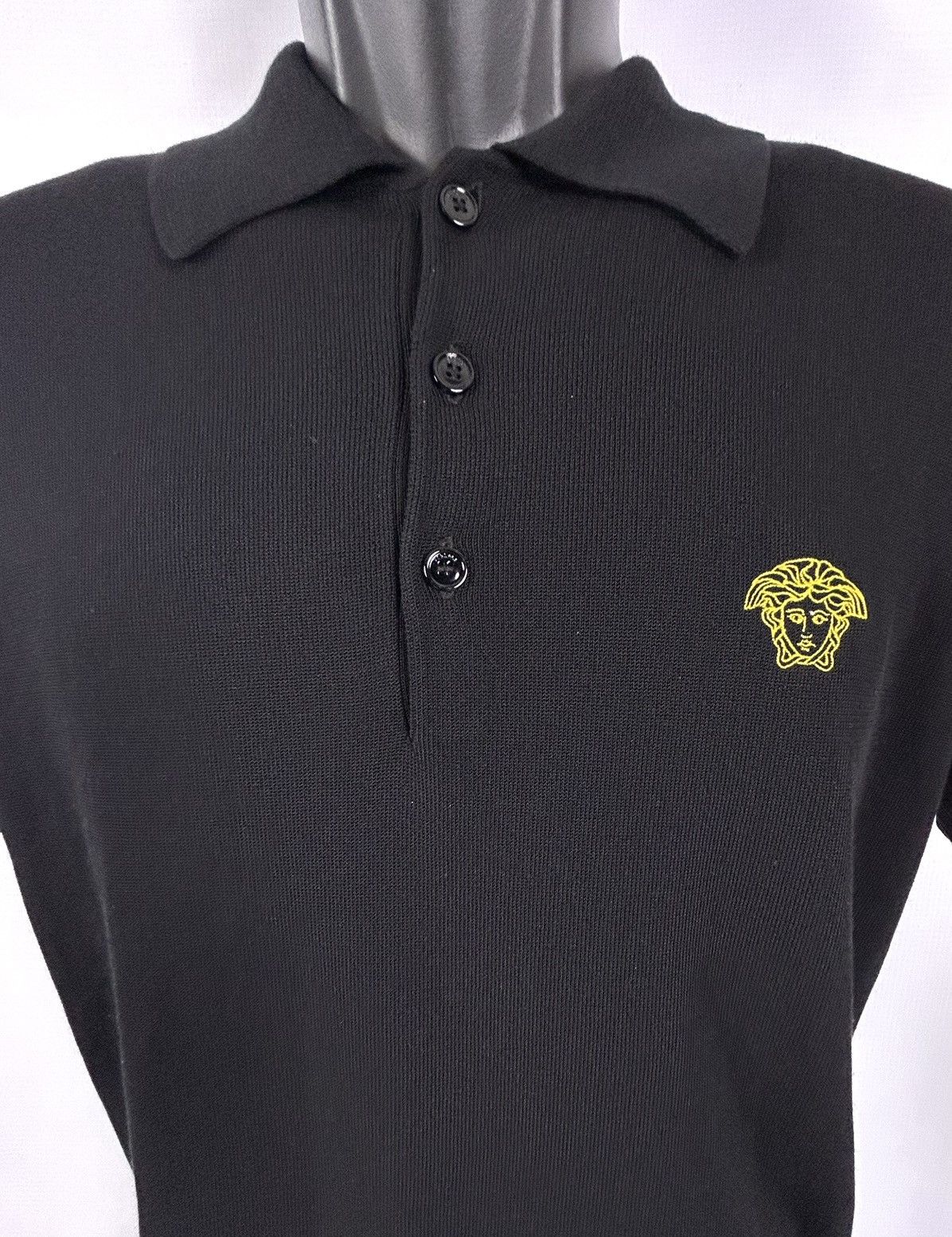 Versace Authentic Versace Knit Polo Black Gold Medusa IT44 S - NWT Size US S / EU 44-46 / 1 - 3 Thumbnail