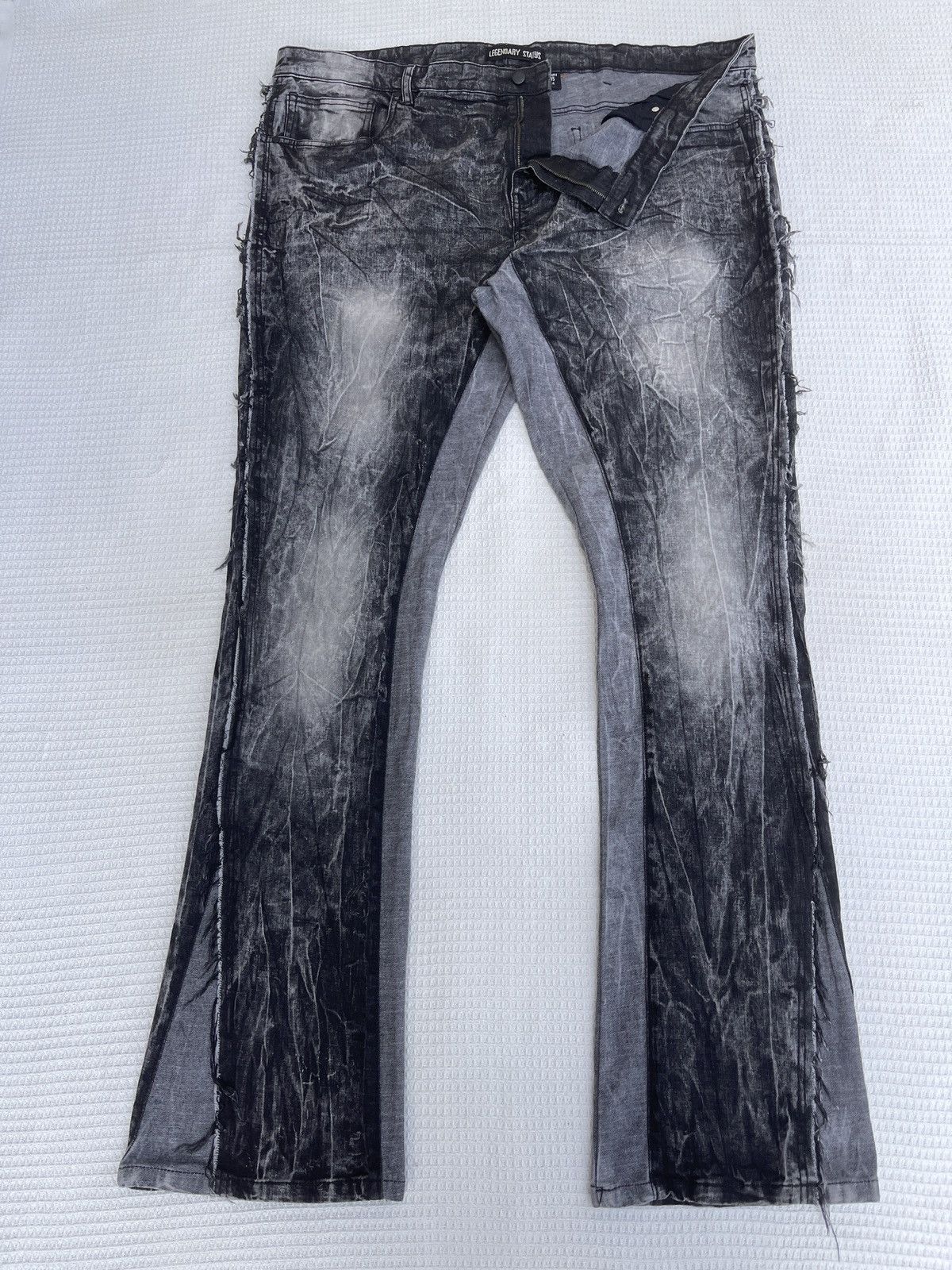 Japanese Brand Last Drop🔥LAGENDARY STATUS Distressed hybrid Bootcut Jeans Size US 44 / EU 60 - 3 Thumbnail