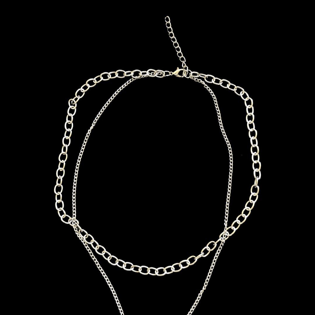 Jewelry Star Chain Necklace Punk Gothic Chrome Rock Size ONE SIZE - 4 Thumbnail