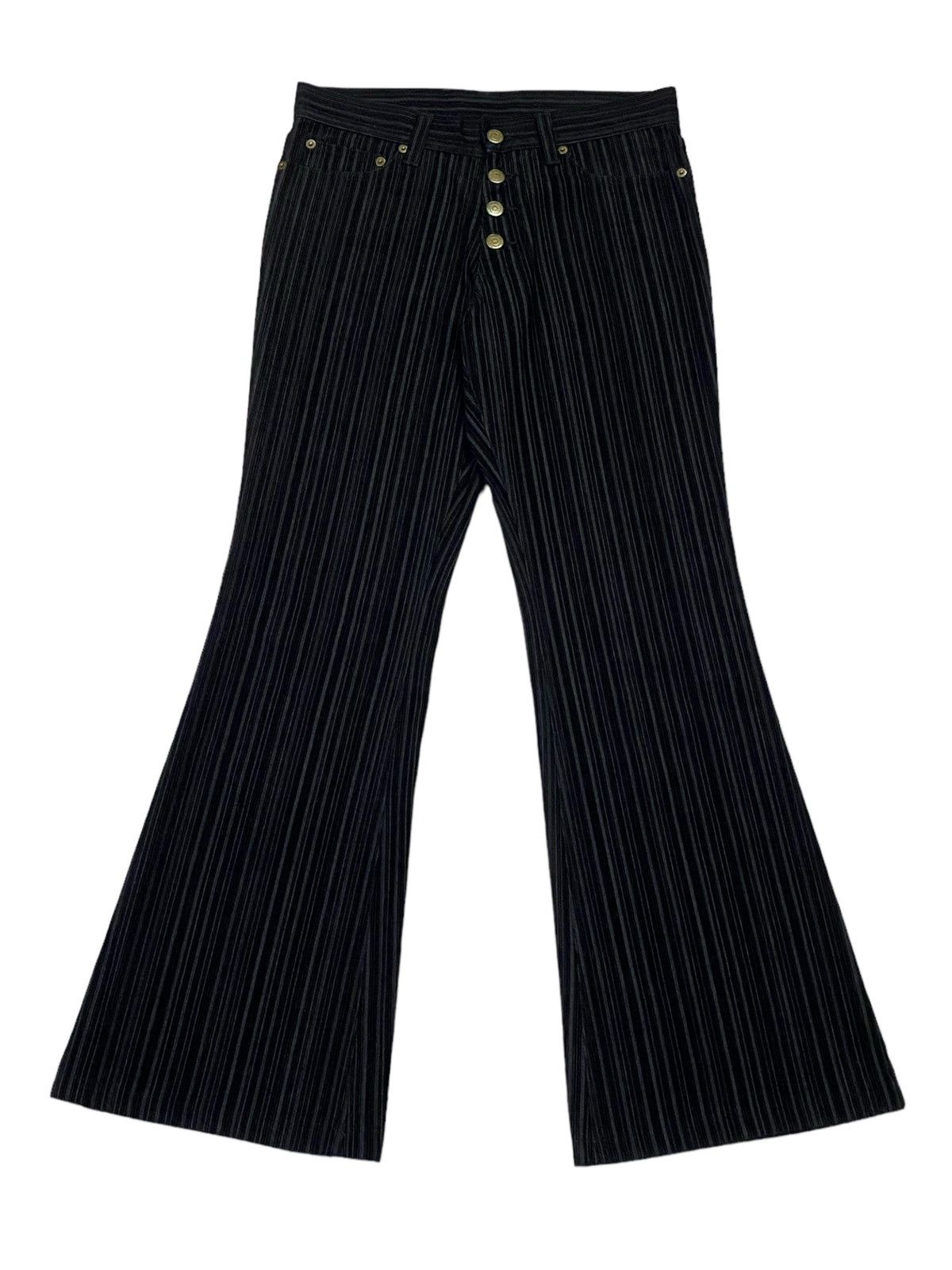 Tornado Mart Tornado Mart Flared Striped Corduroy Cotton Pants Size US 29 - 2 Thumbnail