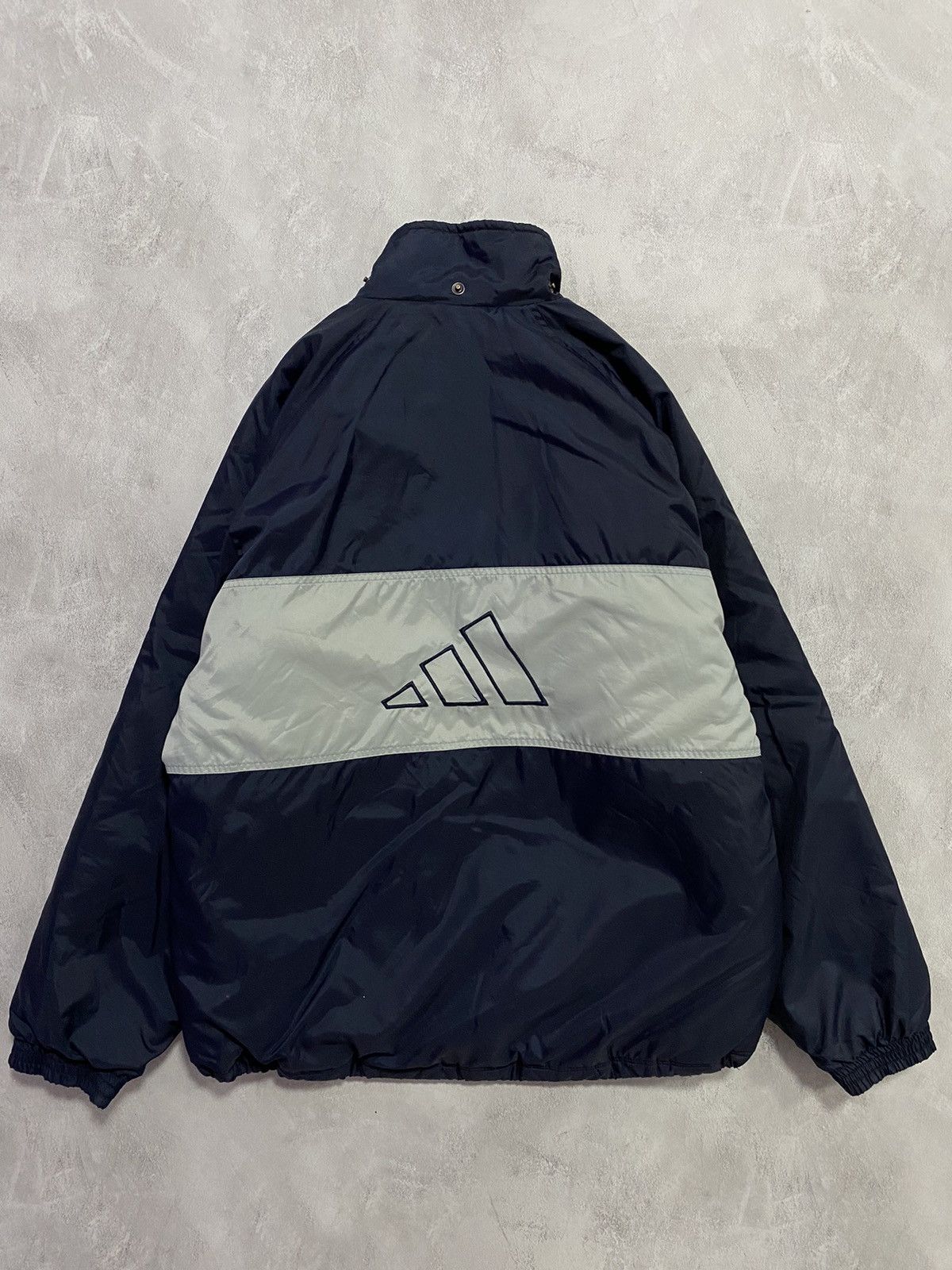 Adidas × Vintage 🥷🏻Vintage 90s Adidas Puffer Jacket BIG LOGO Size US M / EU 48-50 / 2 - 1 Thumbnail