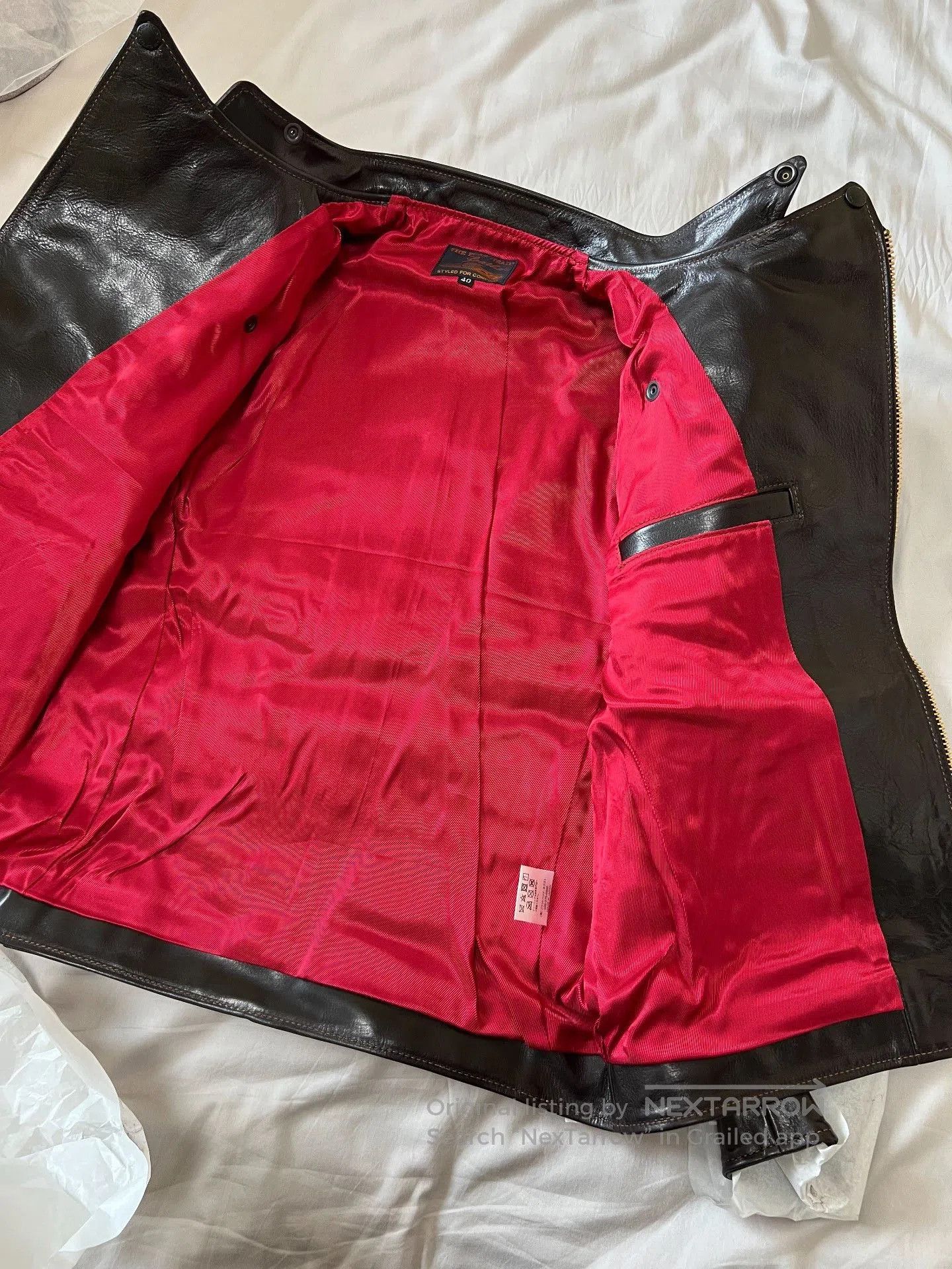 The Flat Head The Flat Head Stand Collar Horsehide Jacket. Size US XXS / EU 40 - 5 Thumbnail