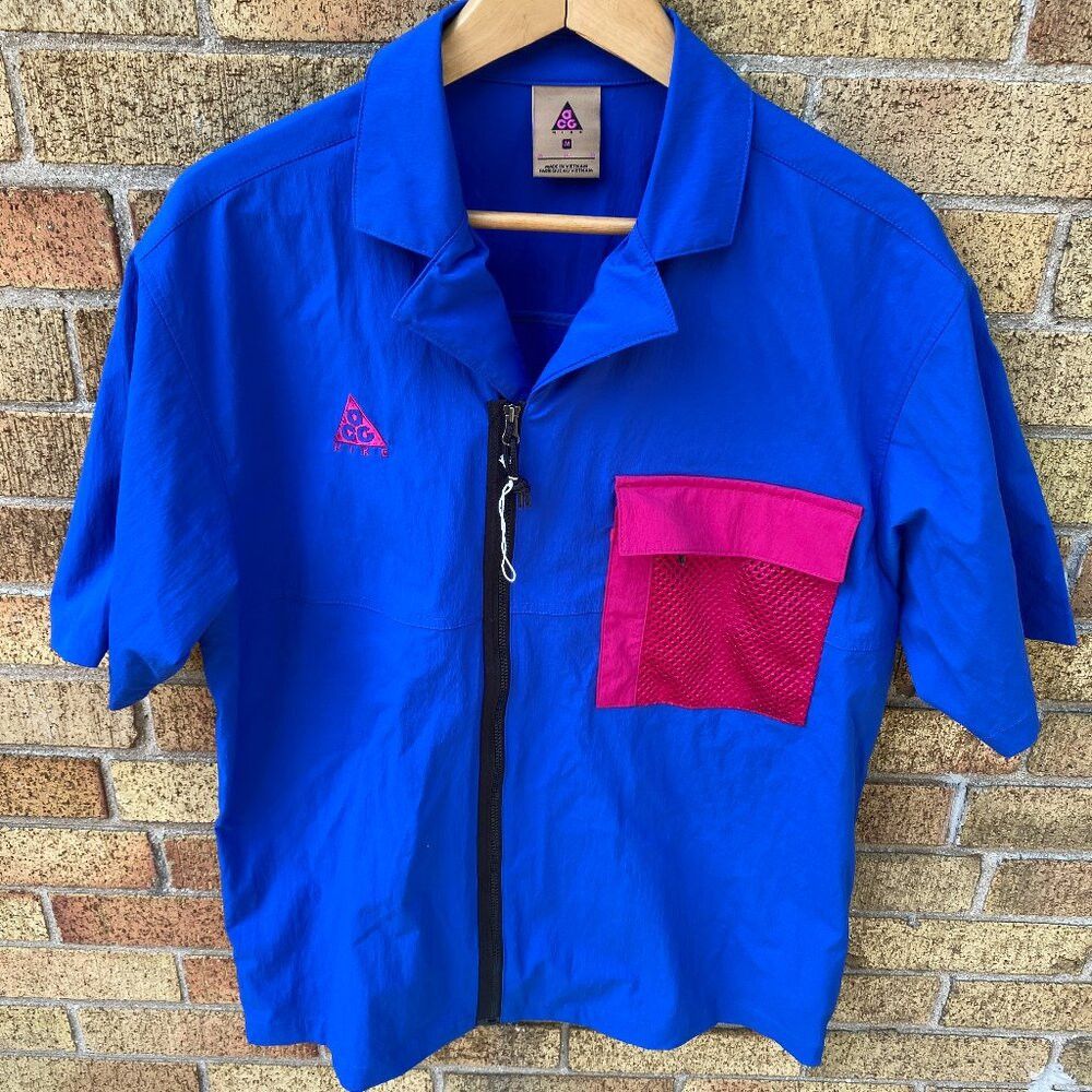 Nike ACG Nike ACG Short Sleeve Shirt Jacket Game Royal/Sport Fuchsia Size US M / EU 48-50 / 2 - 1 Thumbnail