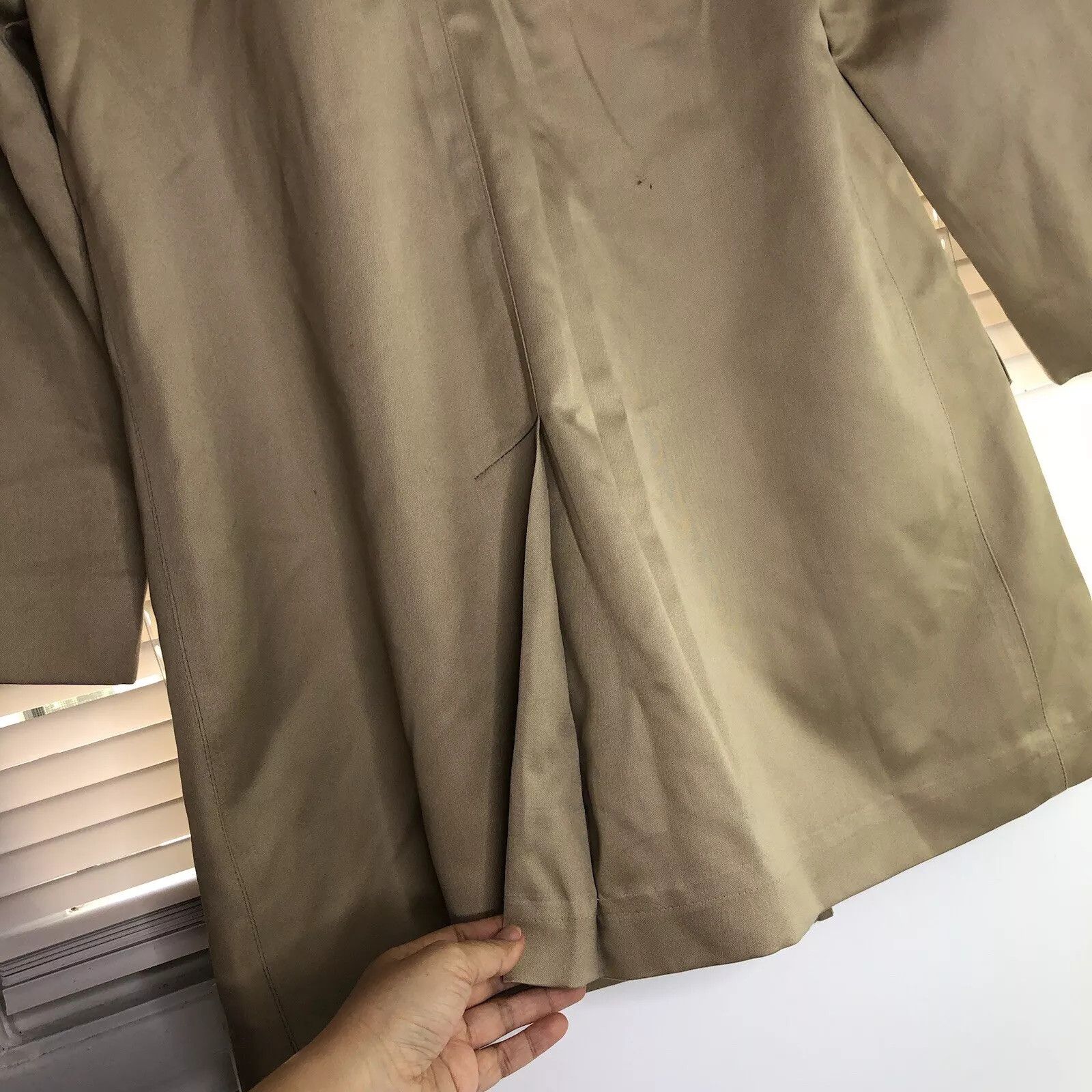 London Fog Women Trench Coat Sz 8 Beige Tan Weatherwear Single Breast Size M / US 6-8 / IT 42-44 - 7 Thumbnail