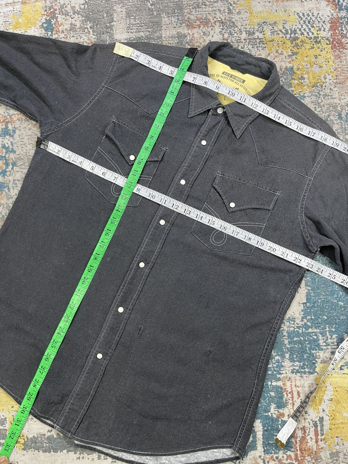 Japanese Brand Back Number Double Layer Western Shirt Size US L / EU 52-54 / 3 - 9 Thumbnail