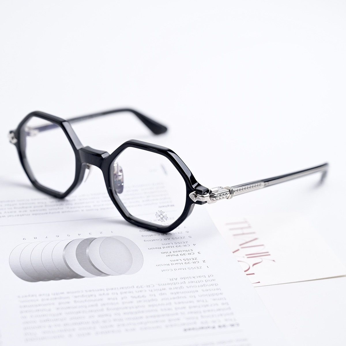 Chrome Hearts CHROME HEARTS CLITCO - A BLACK GLASSES Size ONE SIZE - 2 Thumbnail