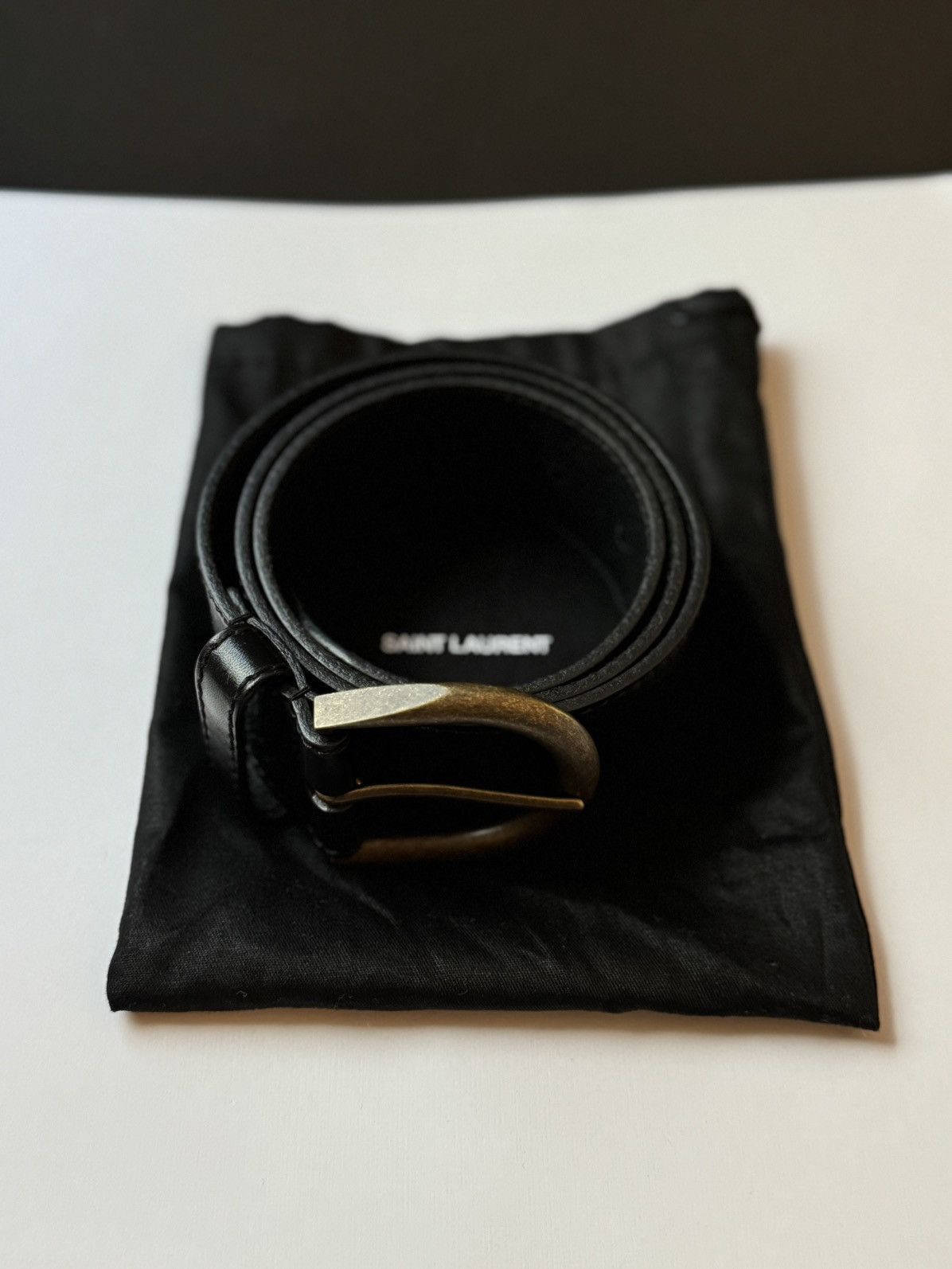 Saint Laurent Paris Saint Laurent Paris Men’s Leather Belt Size ONE SIZE - 3 Thumbnail