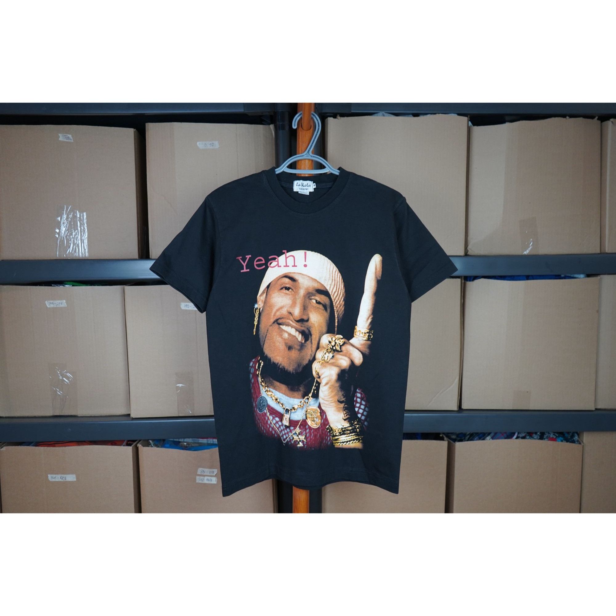 Other Men's M Black Rap Tshirt La Viola Big Graphic #436 Size US M / EU 48-50 / 2 - 1 Thumbnail