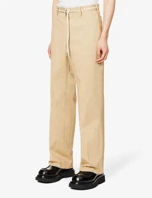 Marni o1w1db11124 Shoestring-Belt Wide Leg Trouser in Beige Size US 34 / EU 50 - 5 Thumbnail