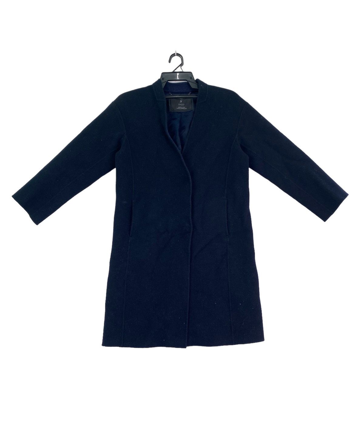 Vintage Vtg 90s INED Yohji Yamamoto navy wool coat Size US XS / EU 42 / 0 - 1 Thumbnail