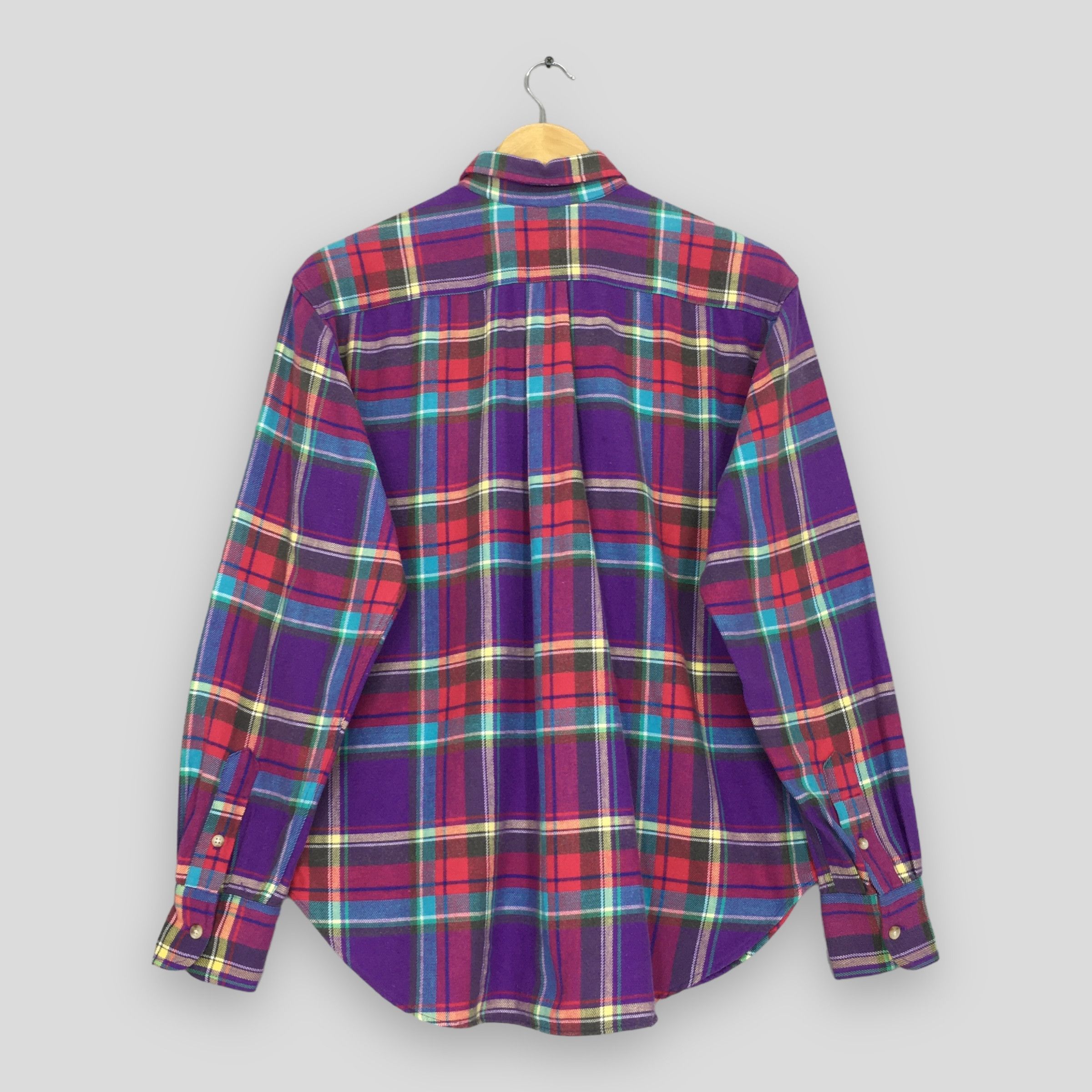 RRL Ralph Lauren × Ralph Lauren Vintage 90s Ralph Lauren Plaid Checkered Shirt Medium Size US M / EU 48-50 / 2 - 7 Thumbnail