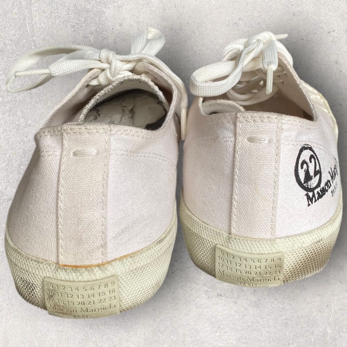 Maison Margiela Off-White Color Splash Tabi Sneakers Size US 8 / EU 41 - 8 Thumbnail