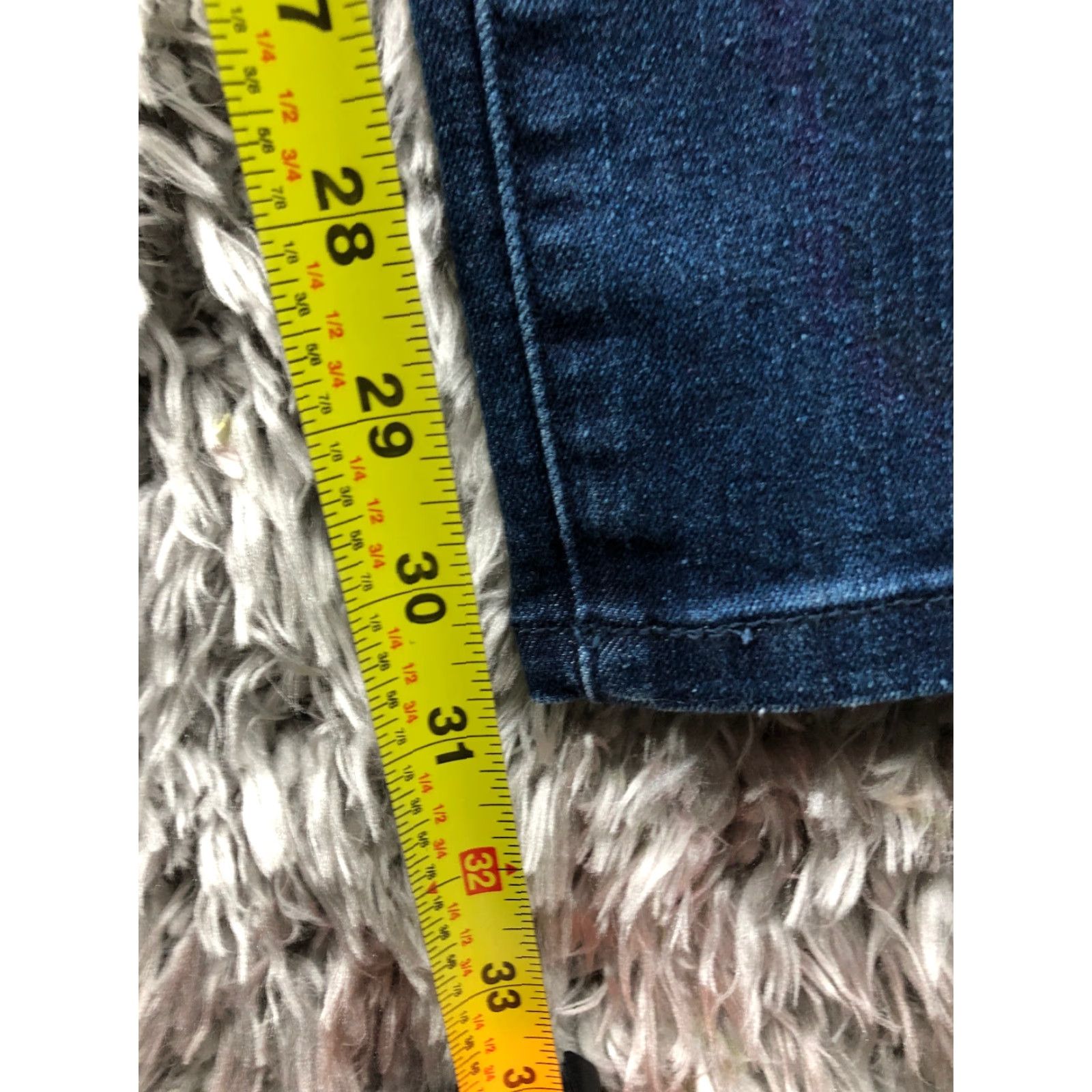 Vintage Measure & Made Jeans Womens 10 Mid Rise Dark Wash Blue Denim Jeans Size 32" / US 10 / IT 46 - 3 Thumbnail