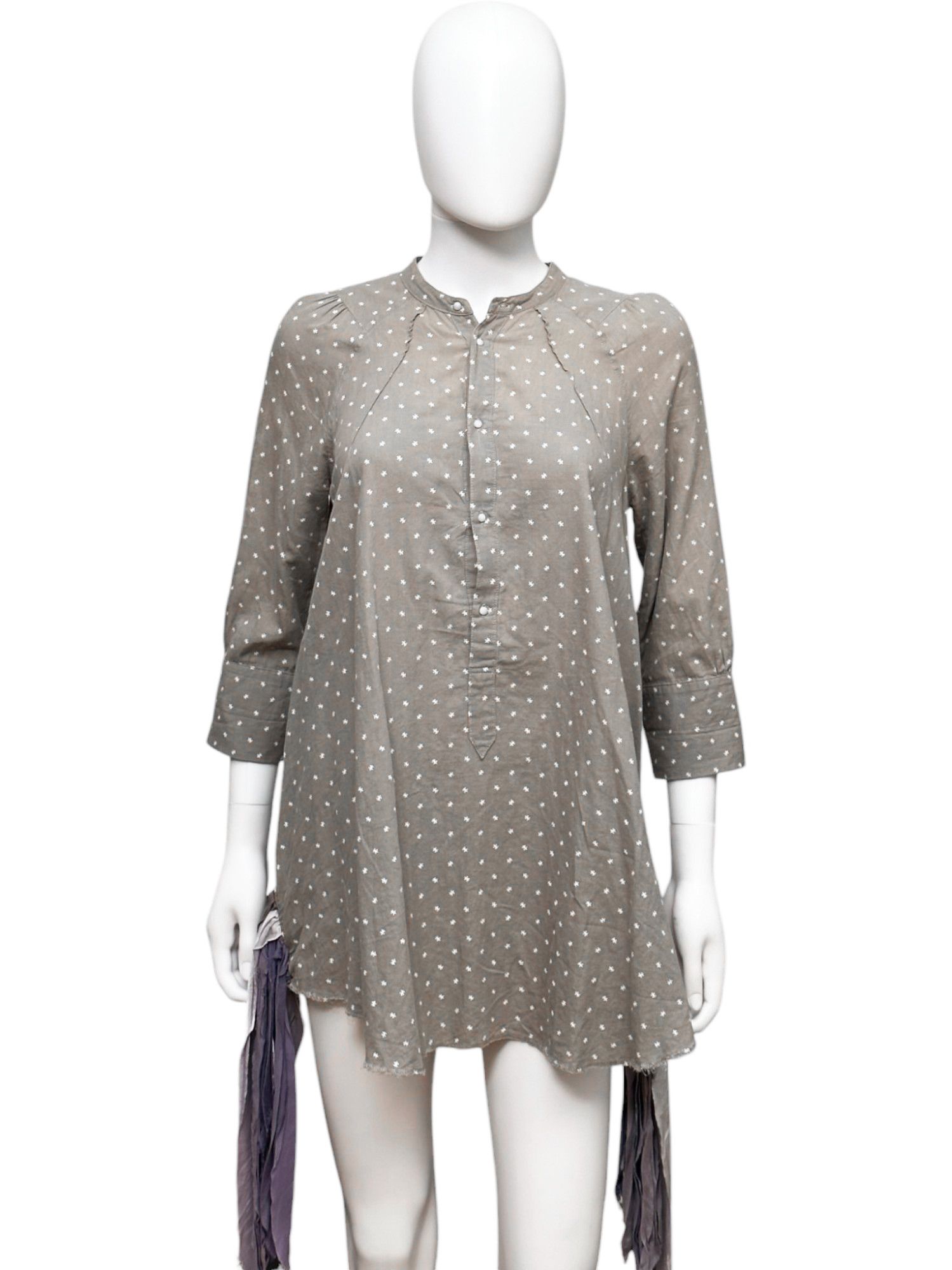 Undercover S/S 2012 Fringe Pois Grey Shirt Size XS / US 0-2 / IT 36-38 - 1 Thumbnail