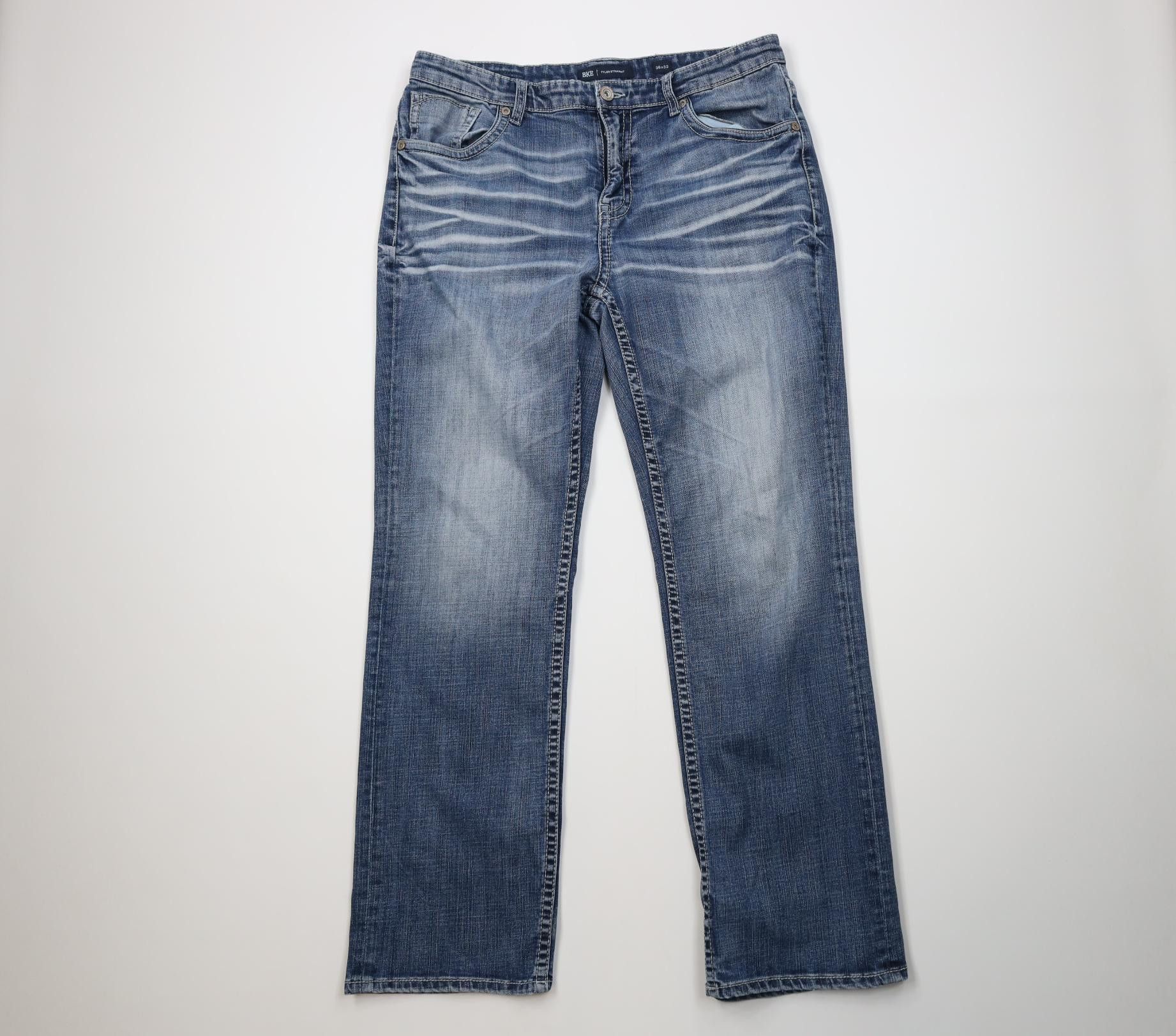Vintage Buckle BKE Thick Stitch Tyler Straight Leg Denim Jeans Size US 36 / EU 52 - 1 Thumbnail