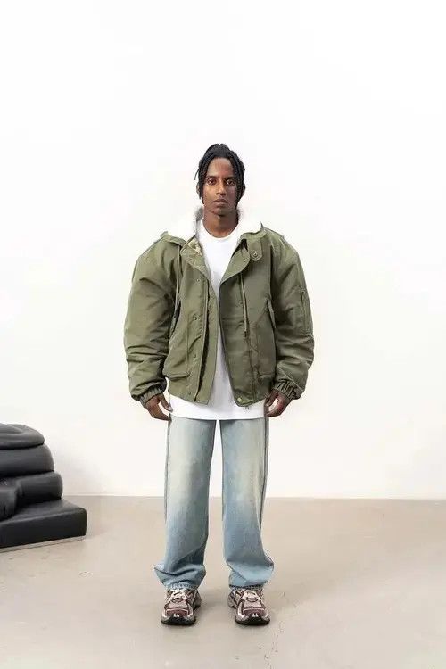 Japanese Brand Solid Parkas Multi Pockets puffer Jacket Coat bomber Size US XL / EU 56 / 4 - 3 Thumbnail