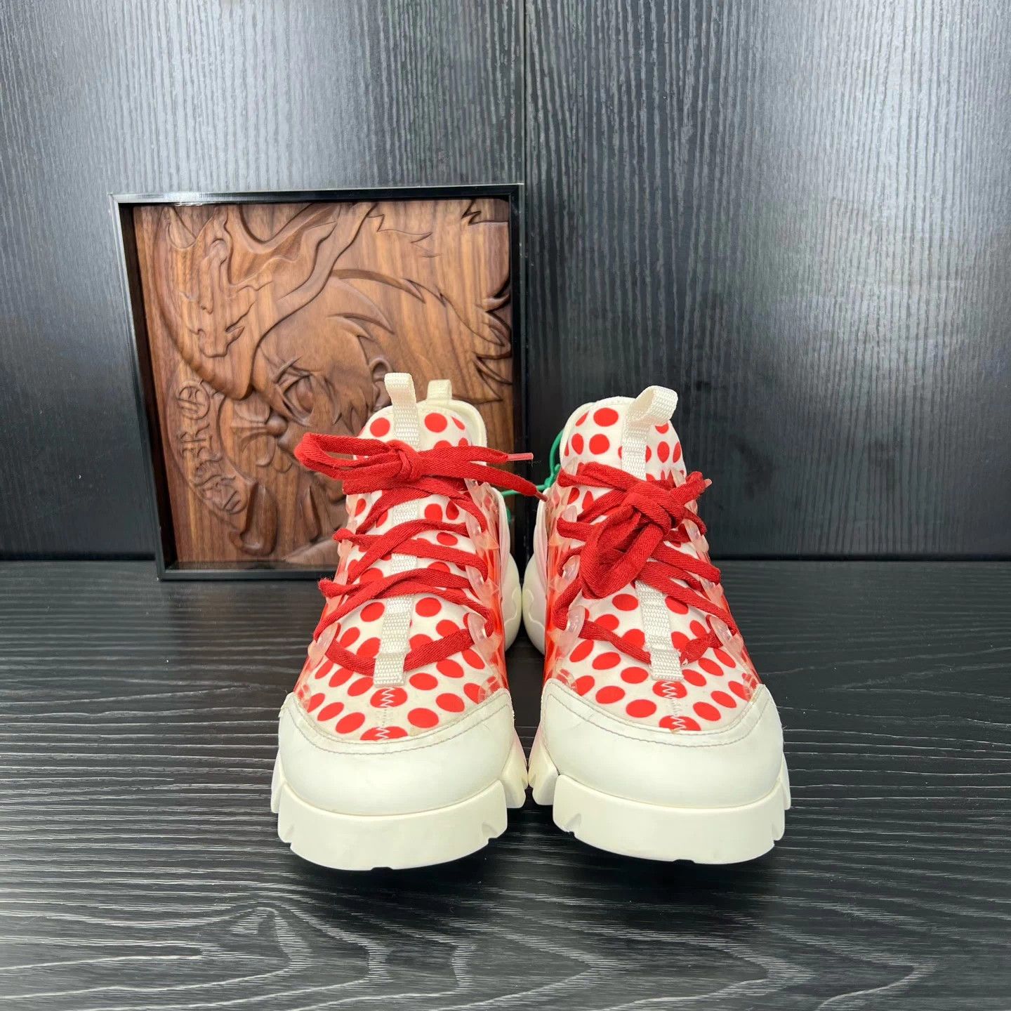Dior DIOR D-Connect white and red spotted 36.5 Size US 6 / IT 36 - 4 Thumbnail