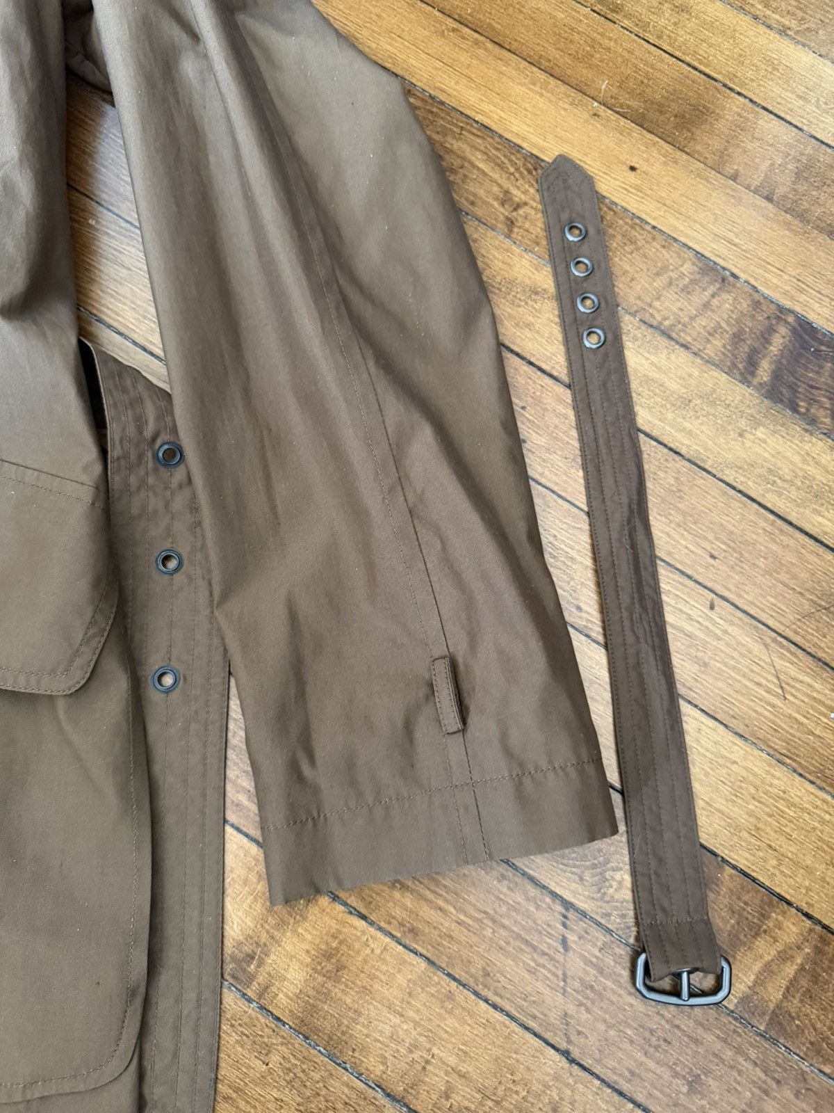 Alfred Dunhill 5K runway sample cotton/silk tobacco-brown trench, IT50, IT Size US M / EU 48-50 / 2 - 24 Thumbnail