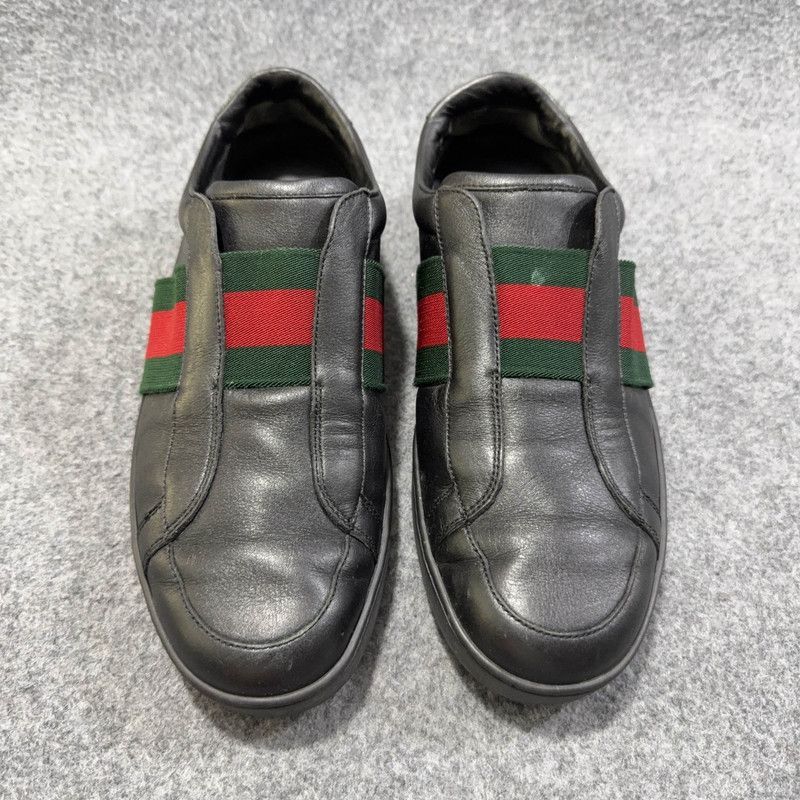 Gucci Gucci Stylish Black Leather Sneakers -2508 Size US 8.5 / EU 41-42 - 2 Thumbnail