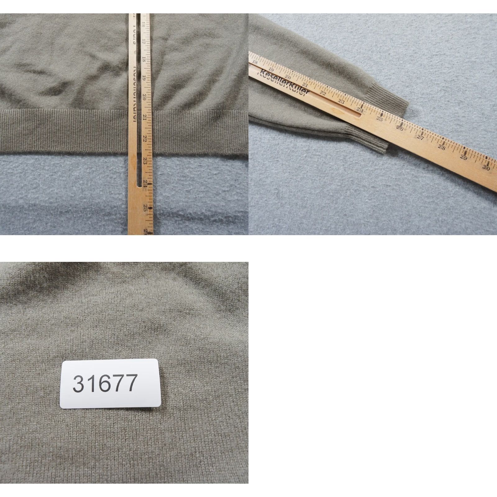 J.Crew NAADAM Sweater Womens Medium Gray Knit Long Sleeve Collared Cashmere Ladies Size M / US 6-8 / IT 42-44 - 8 Thumbnail