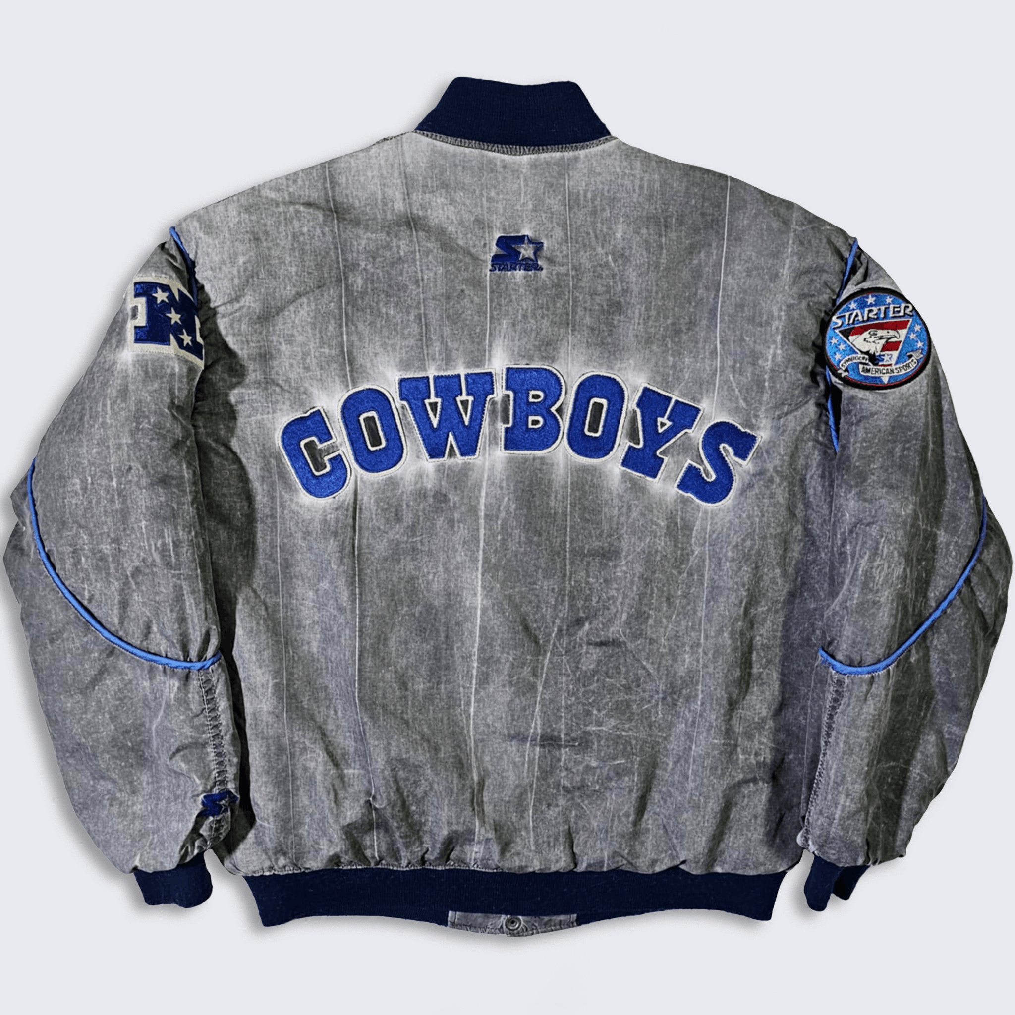 NFL × Starter × Vintage Dallas Cowboys Vintage 80s Starter Bomber Varsity Jacket Size US M / EU 48-50 / 2 - 1 Thumbnail