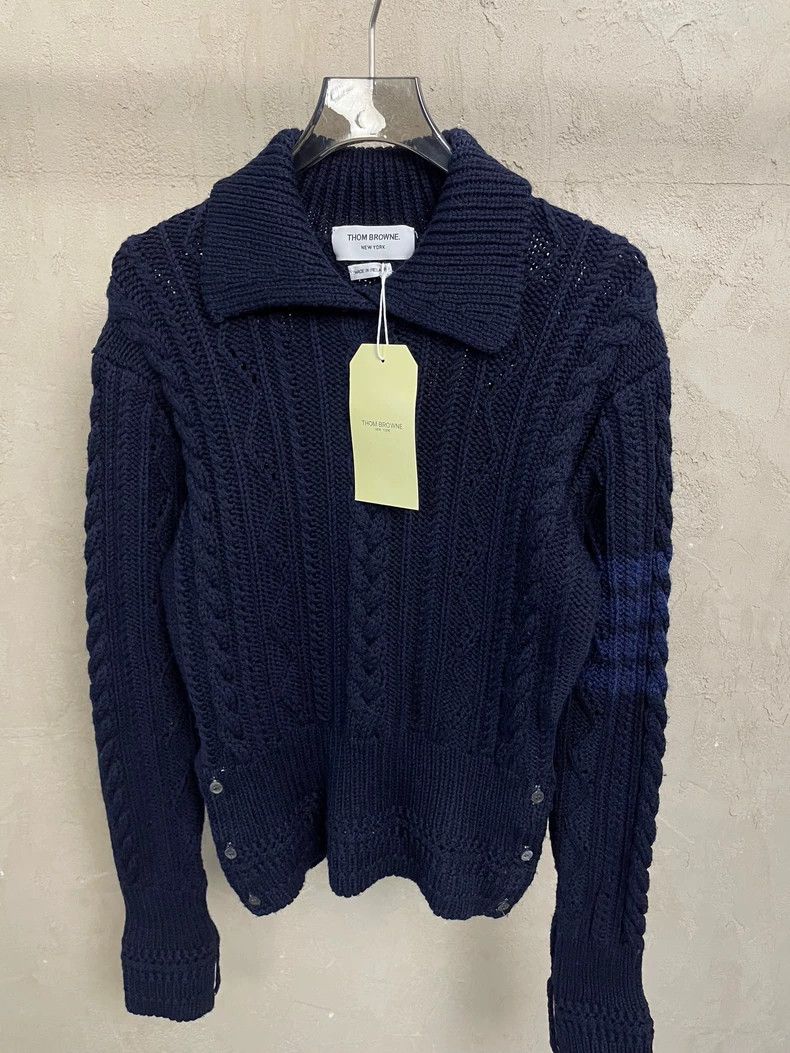 Thom Browne Thom Browne size40 Half high collar wool sweater Size US XXS / EU 40 - 3 Thumbnail
