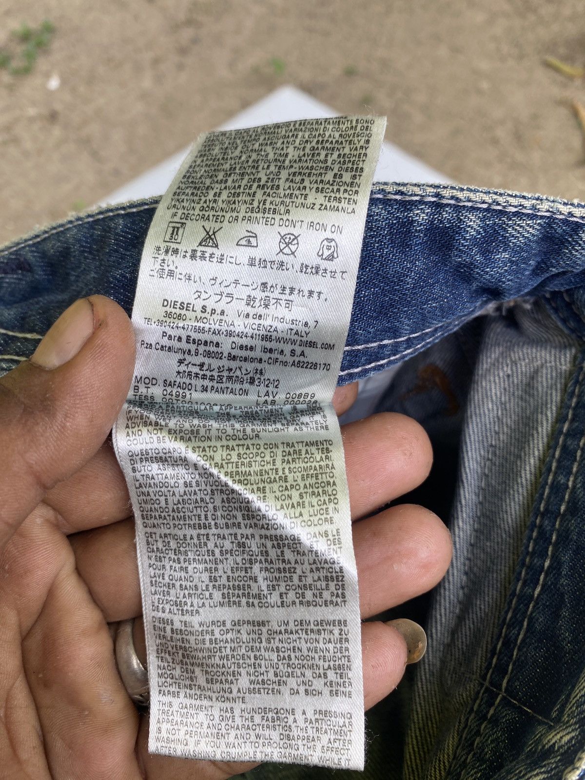 Diesel × Vintage Vintage diesel safado denim Size US 32 / EU 48 - 9 Thumbnail