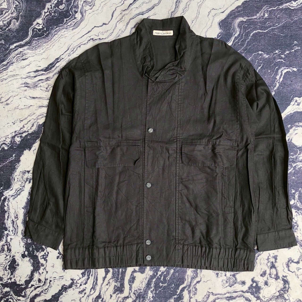 Pierre Balmain Vintage 90s Pierre Balmain Black Minimal Zip Jacket Size US L / EU 52-54 / 3 - 1 Thumbnail